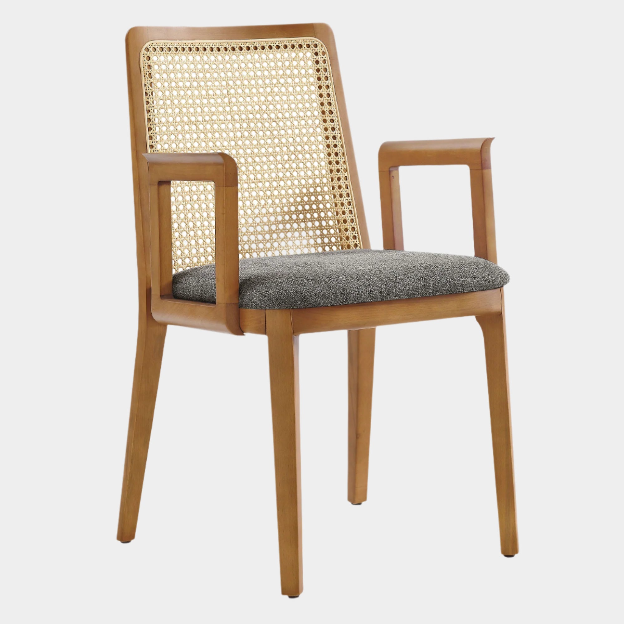 Monarch Beech Wood and Rattan Dining Armchair