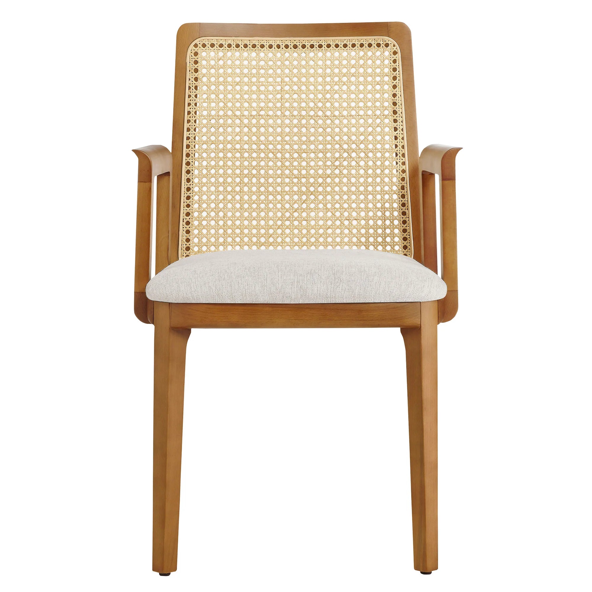 Monarch Beech Wood and Rattan Dining Armchair