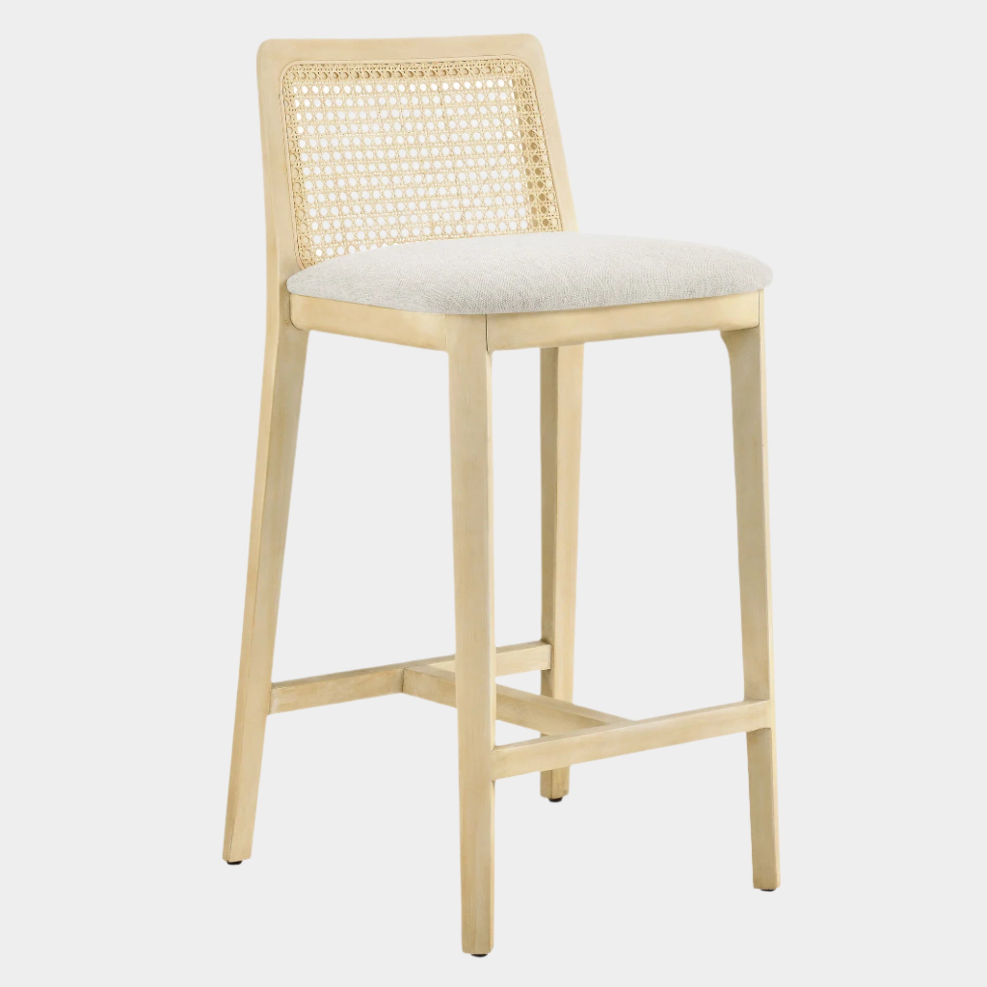 Monarch Beech Wood and Rattan Counter Stool