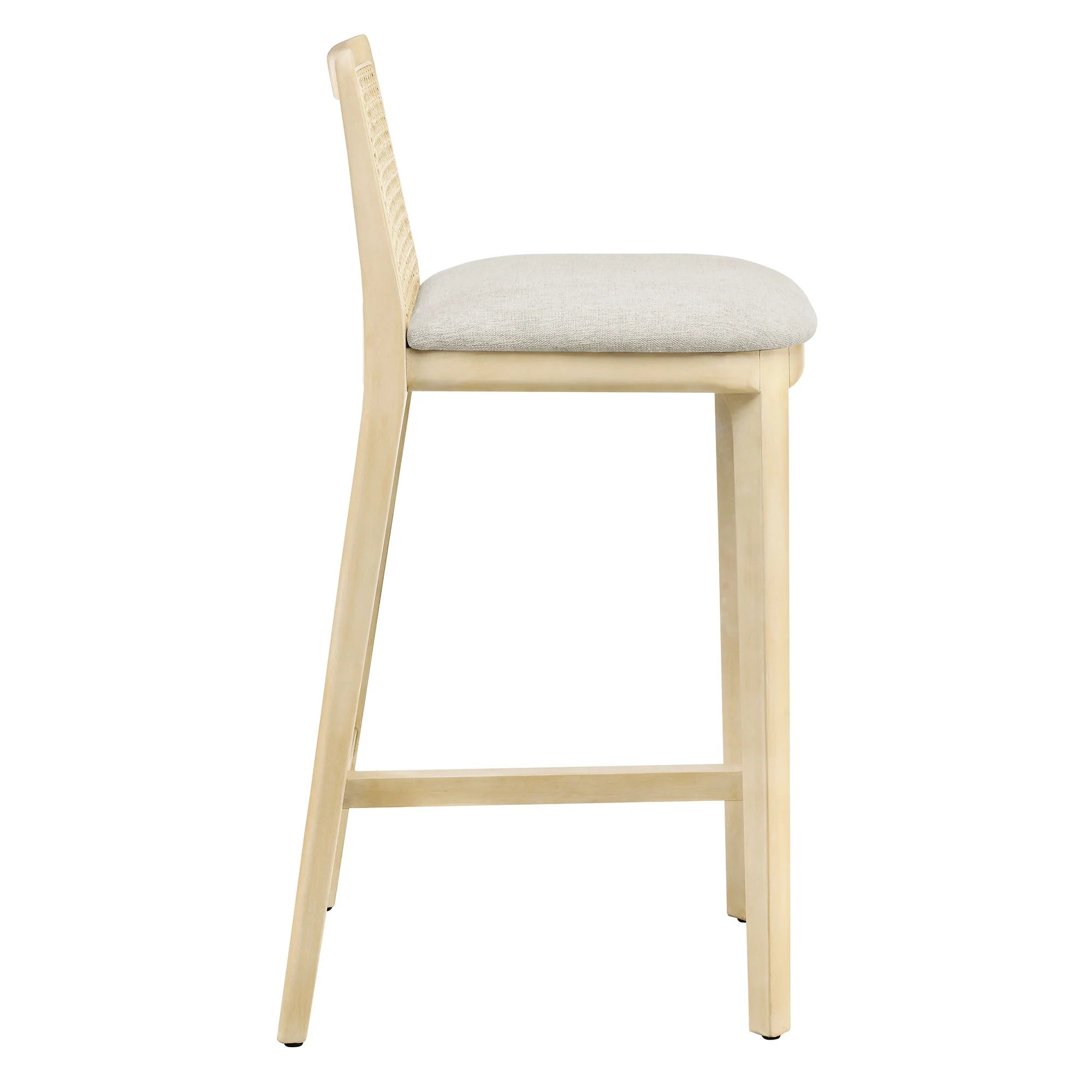 Monarch Beech Wood and Rattan Counter Stool