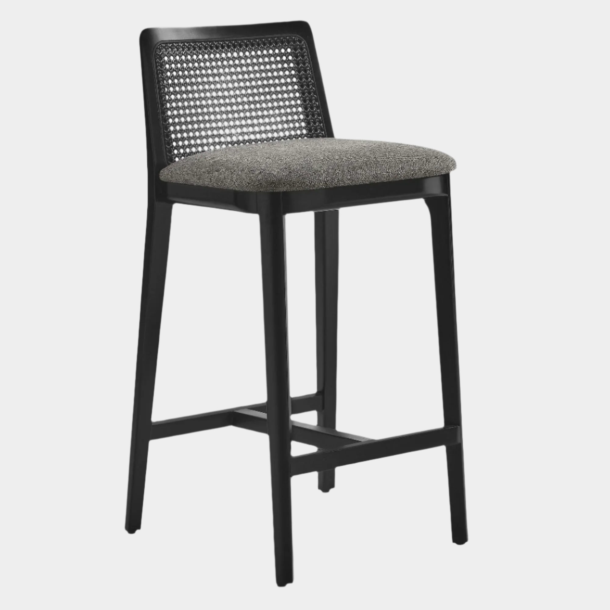 Monarch Beech Wood and Rattan Counter Stool