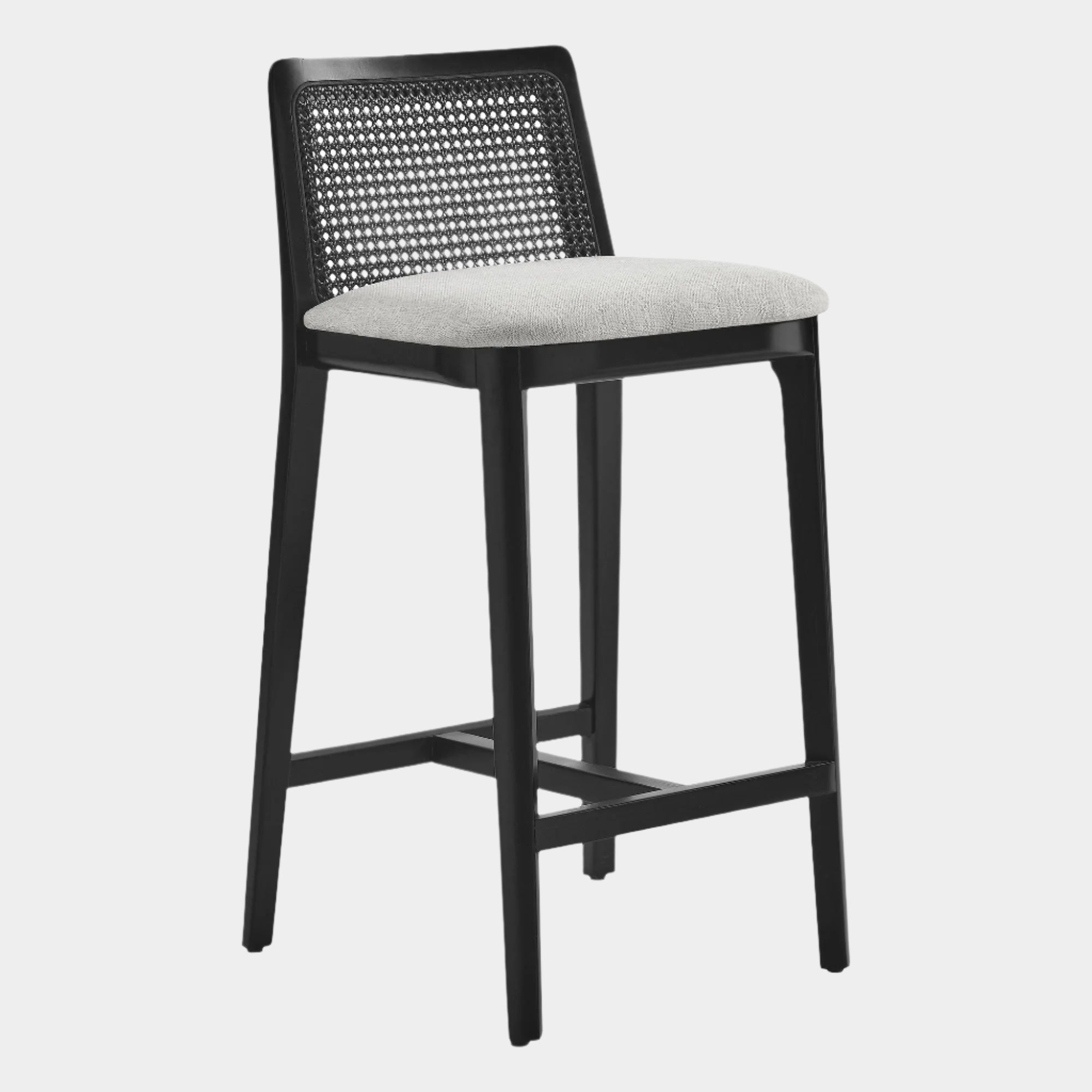 Monarch Beech Wood and Rattan Counter Stool