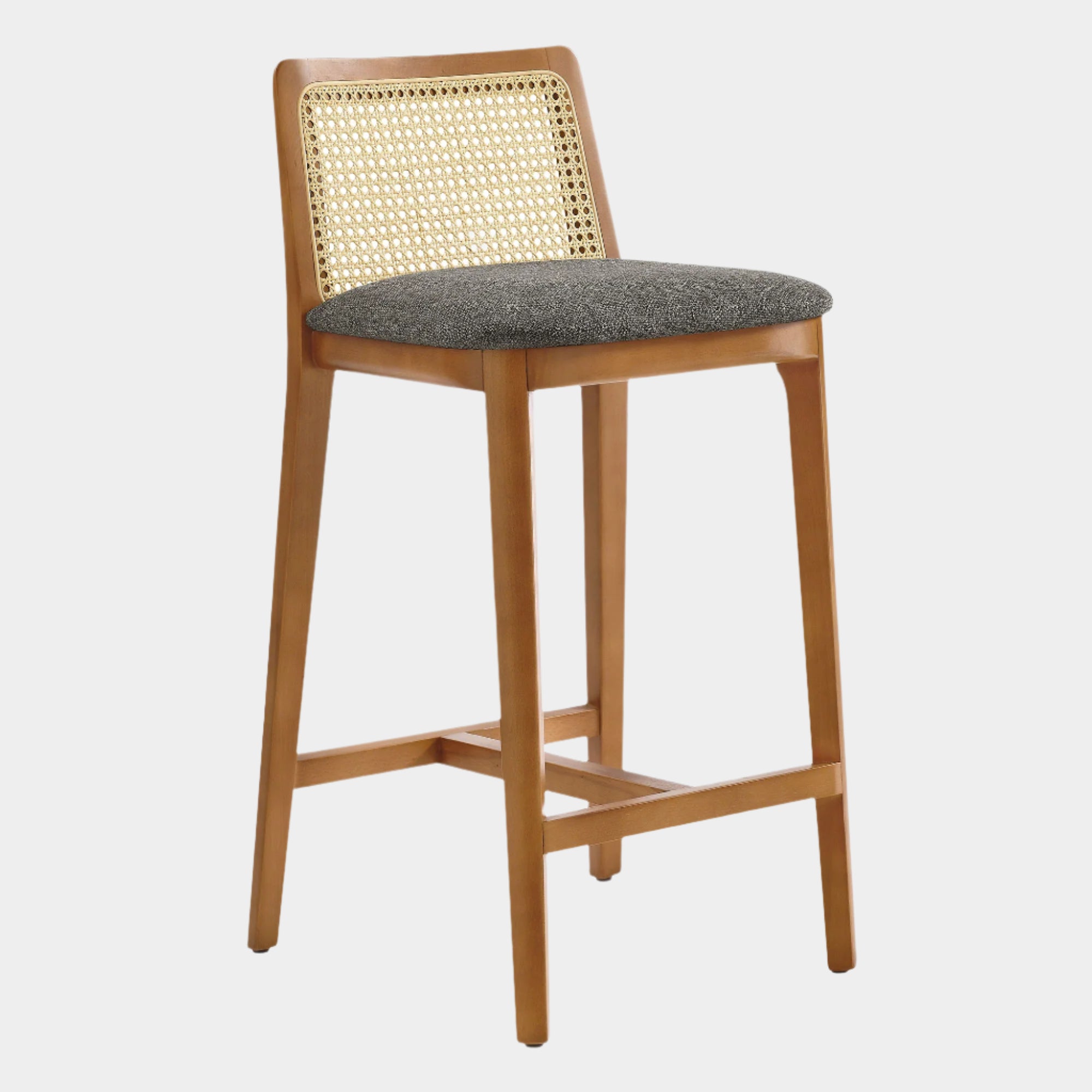 Monarch Beech Wood and Rattan Counter Stool