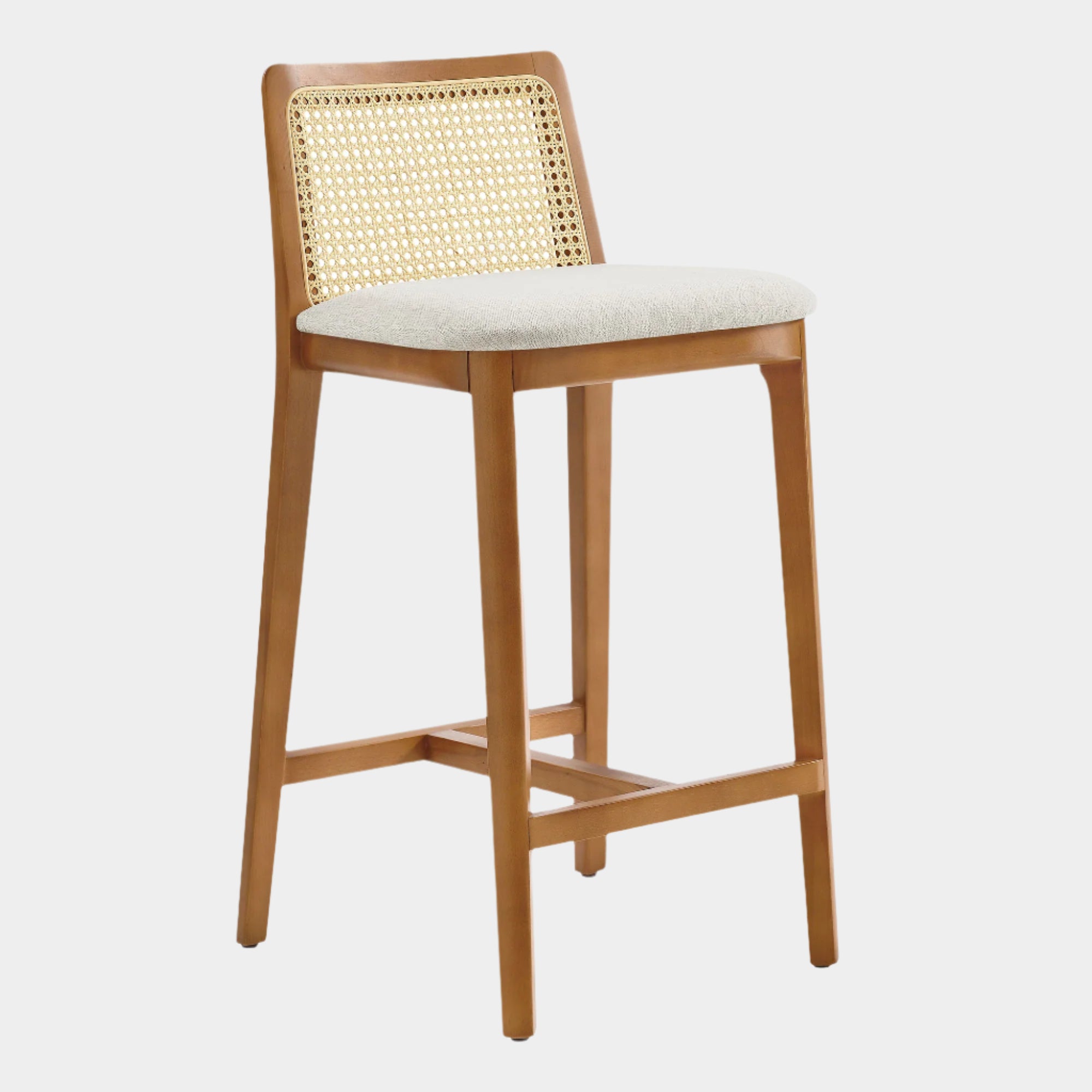 Monarch Beech Wood and Rattan Counter Stool