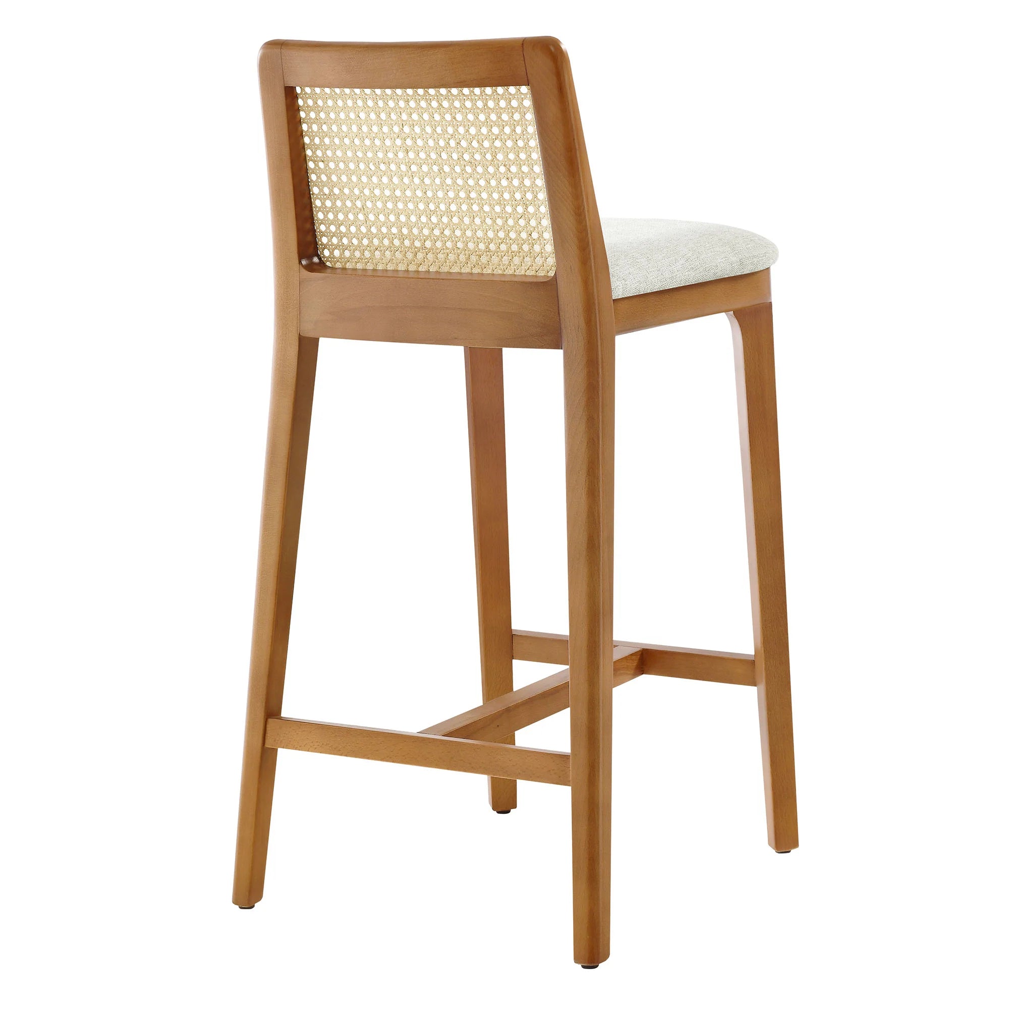 Monarch Beech Wood and Rattan Counter Stool