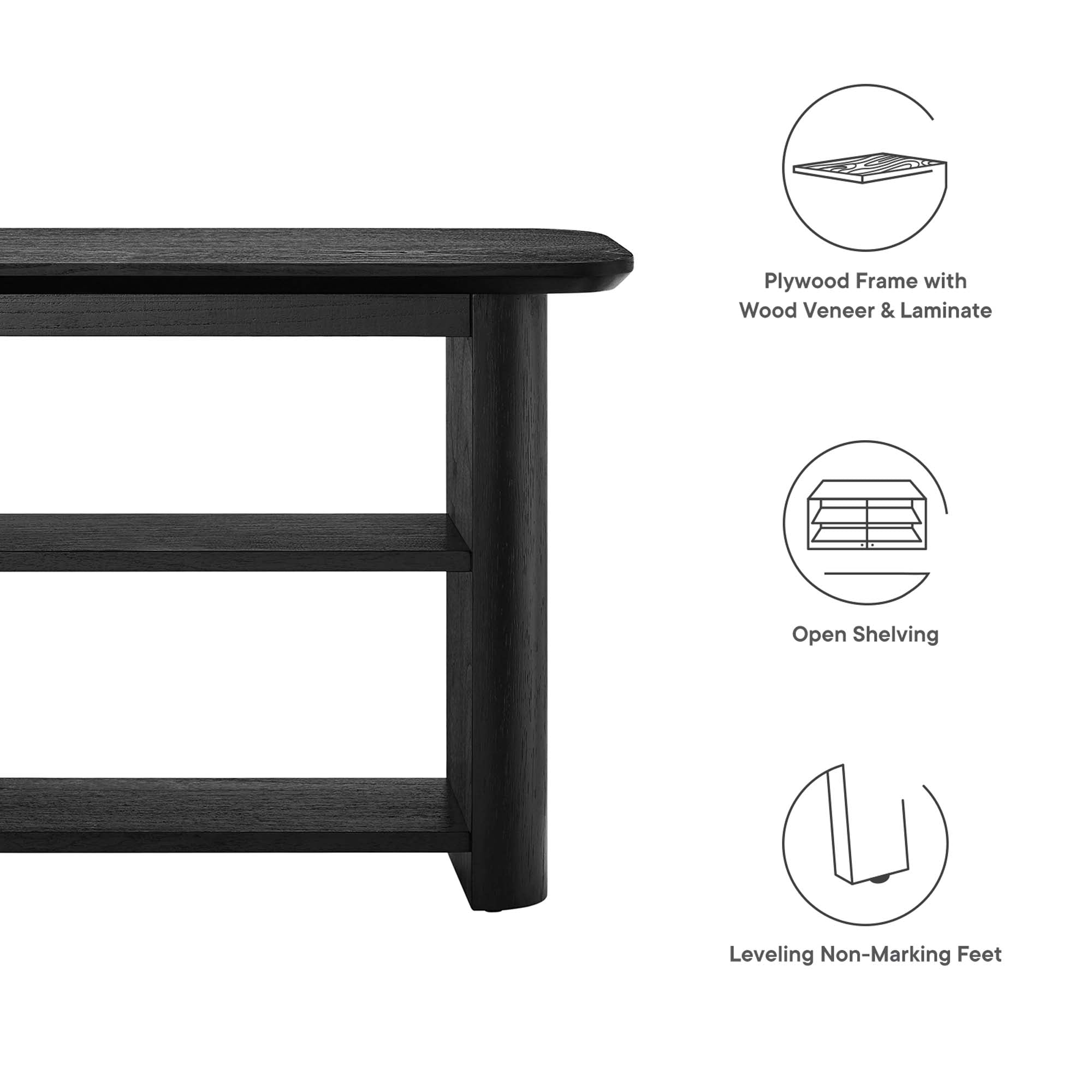 Calix 57” Console Table in Black