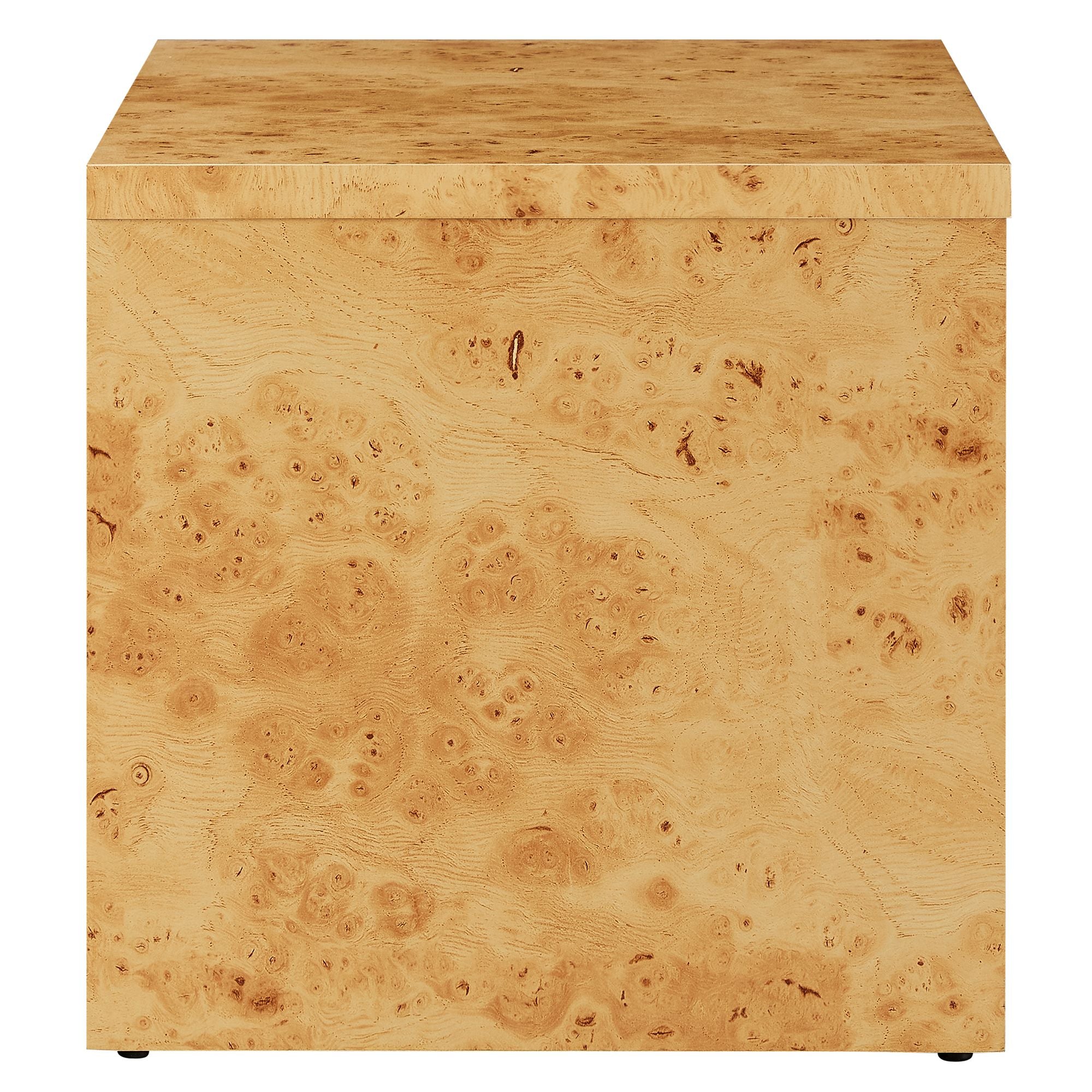 Hudson 1-Drawer Burl Wood Nightstand