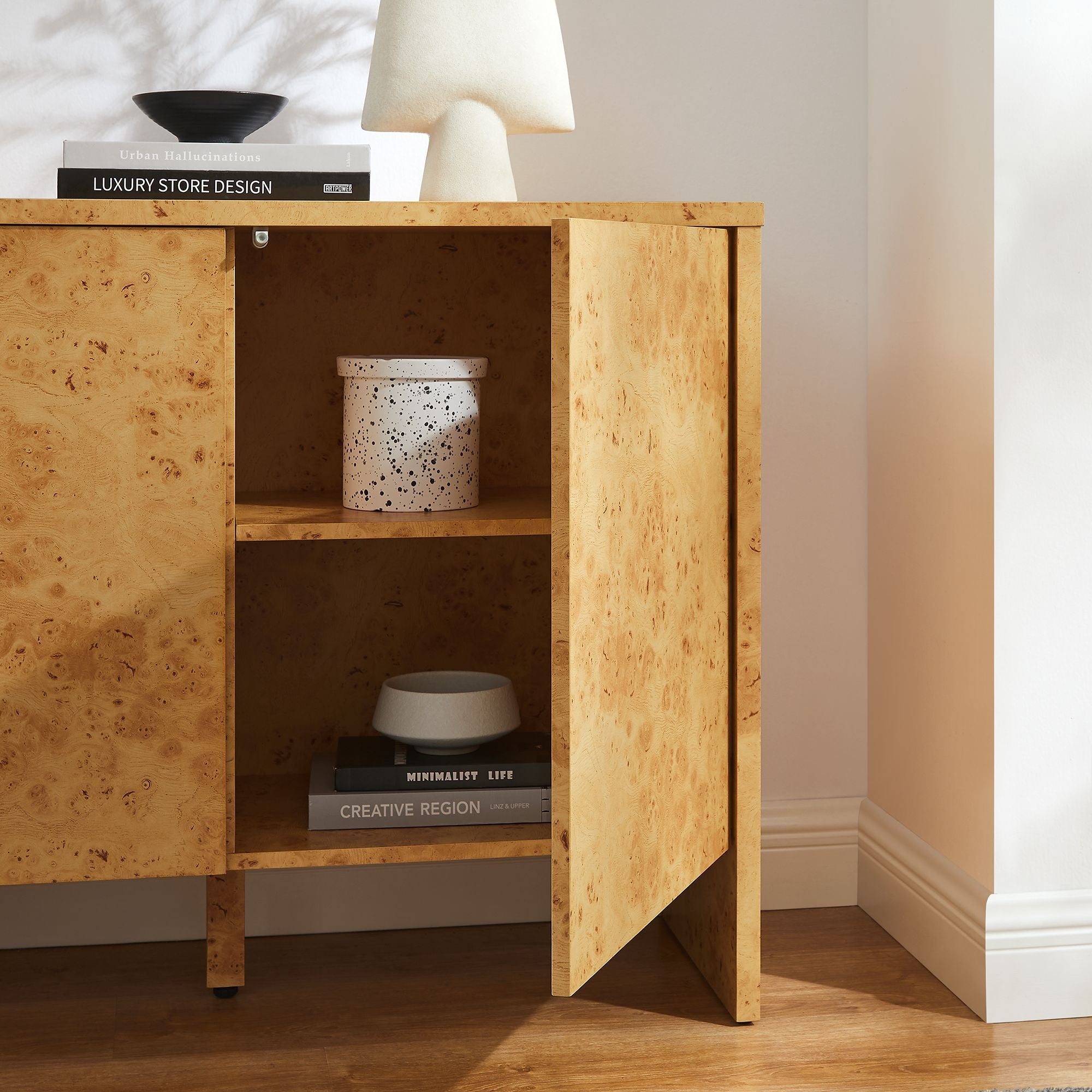 Hudson 40" Burl Wood Sideboard