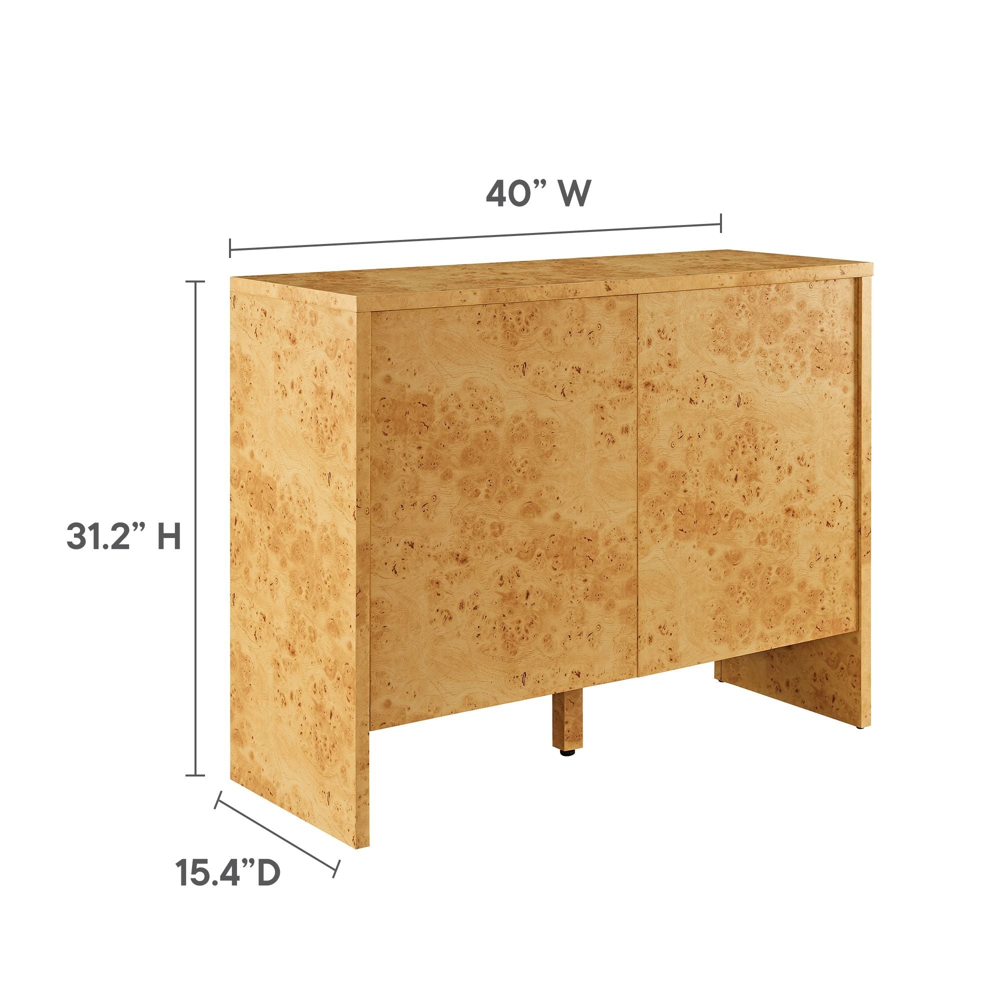 Hudson 40" Burl Wood Sideboard