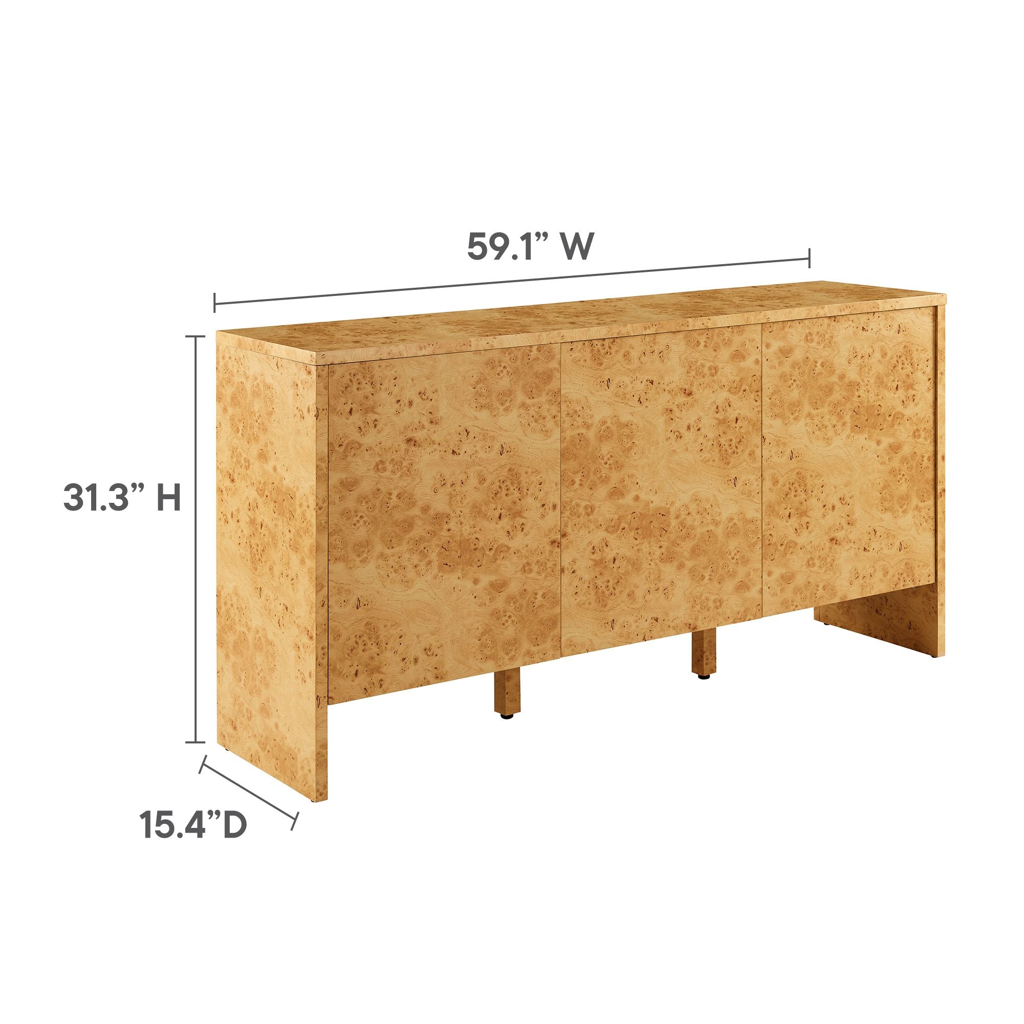 Hudson 60" Burl Wood Sideboard