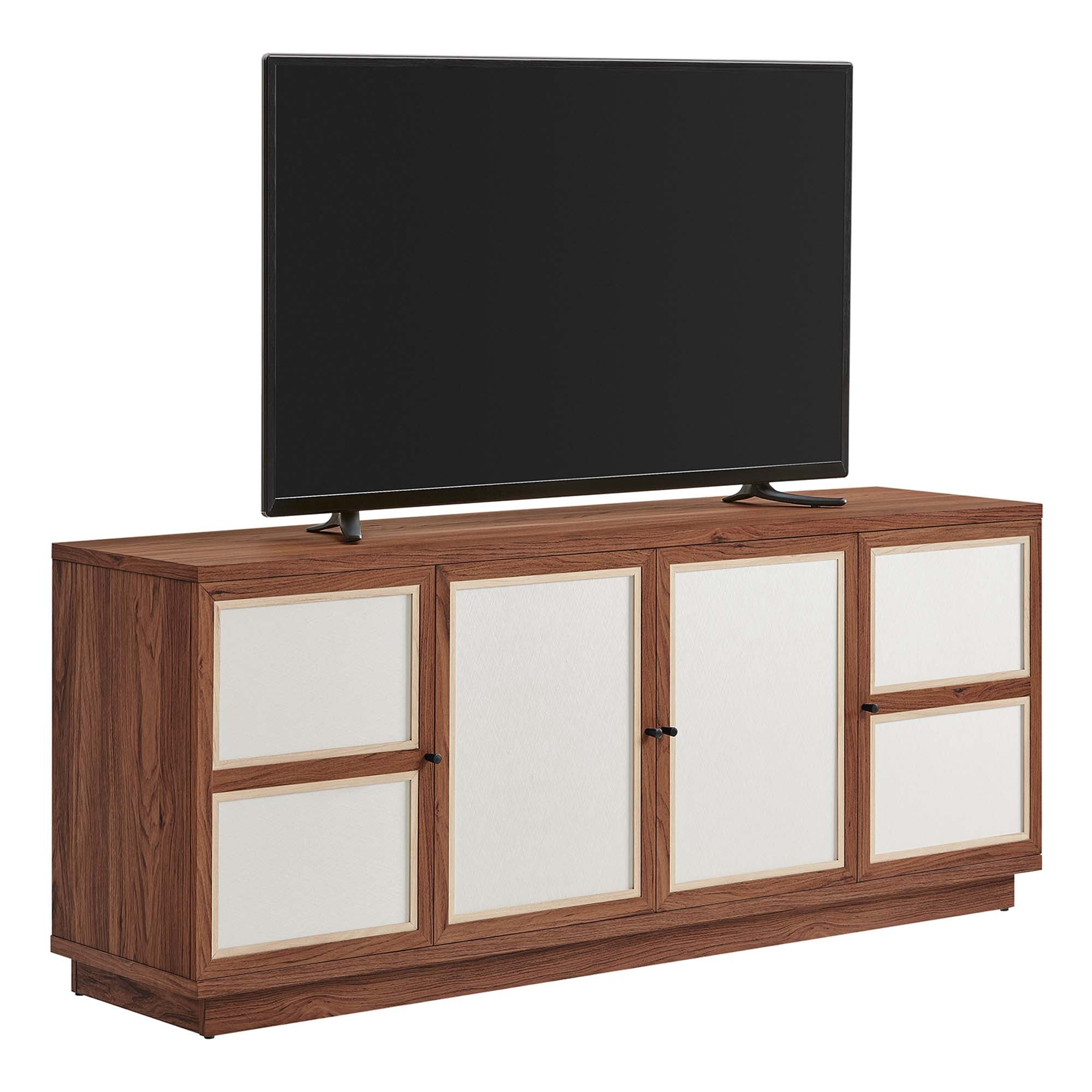 Capri 63" Wood Grain TV Console in Walnut