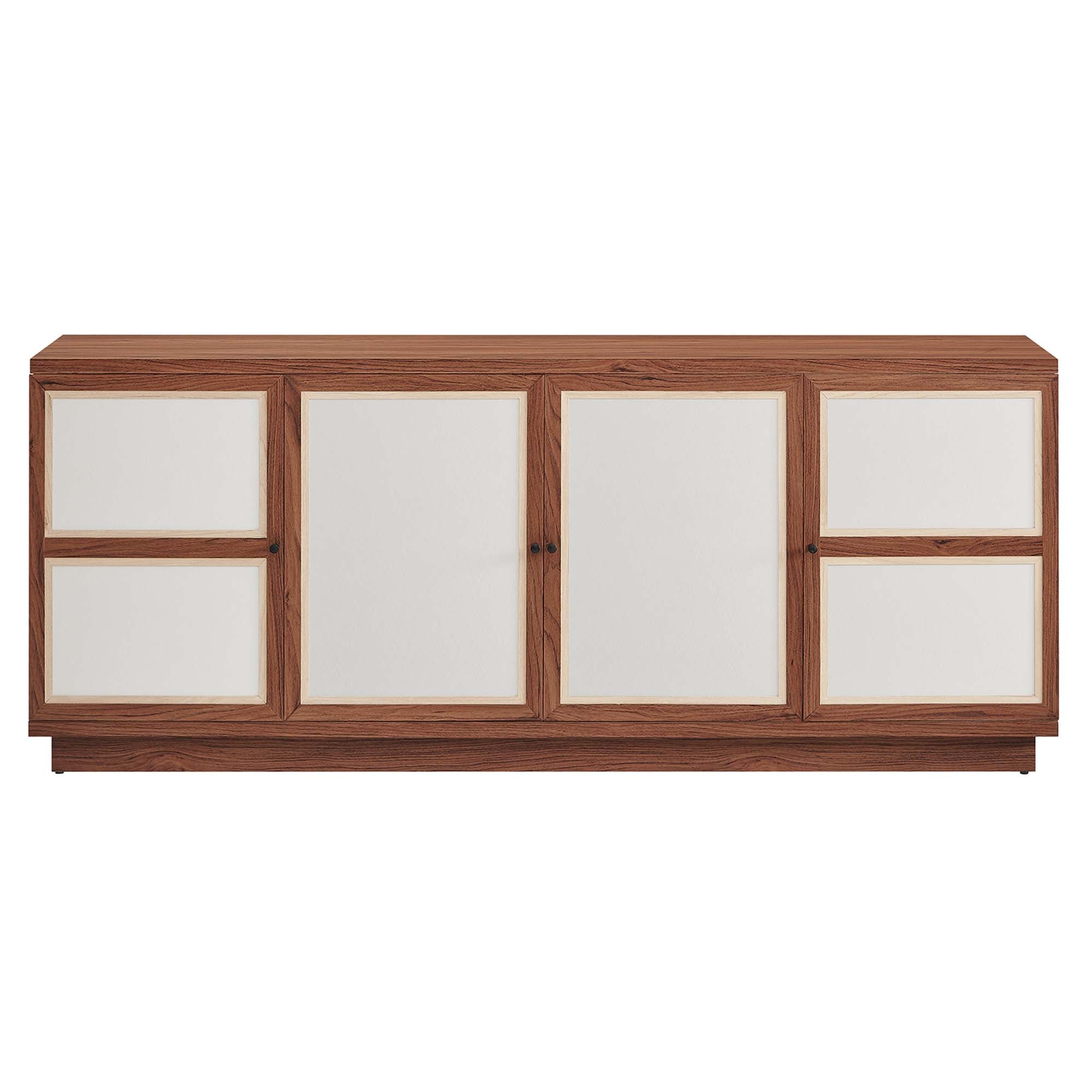 Capri 63" Wood Grain TV Console in Walnut