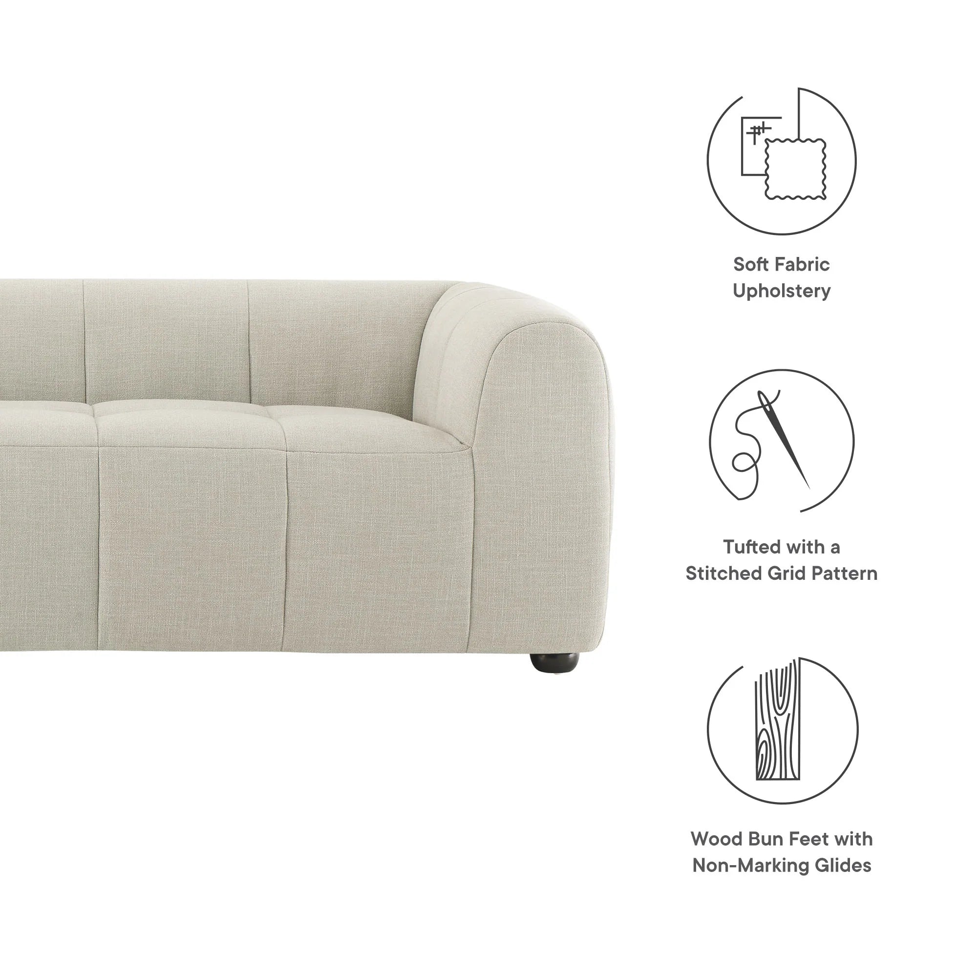 Liana Upholstered Fabric Sofa