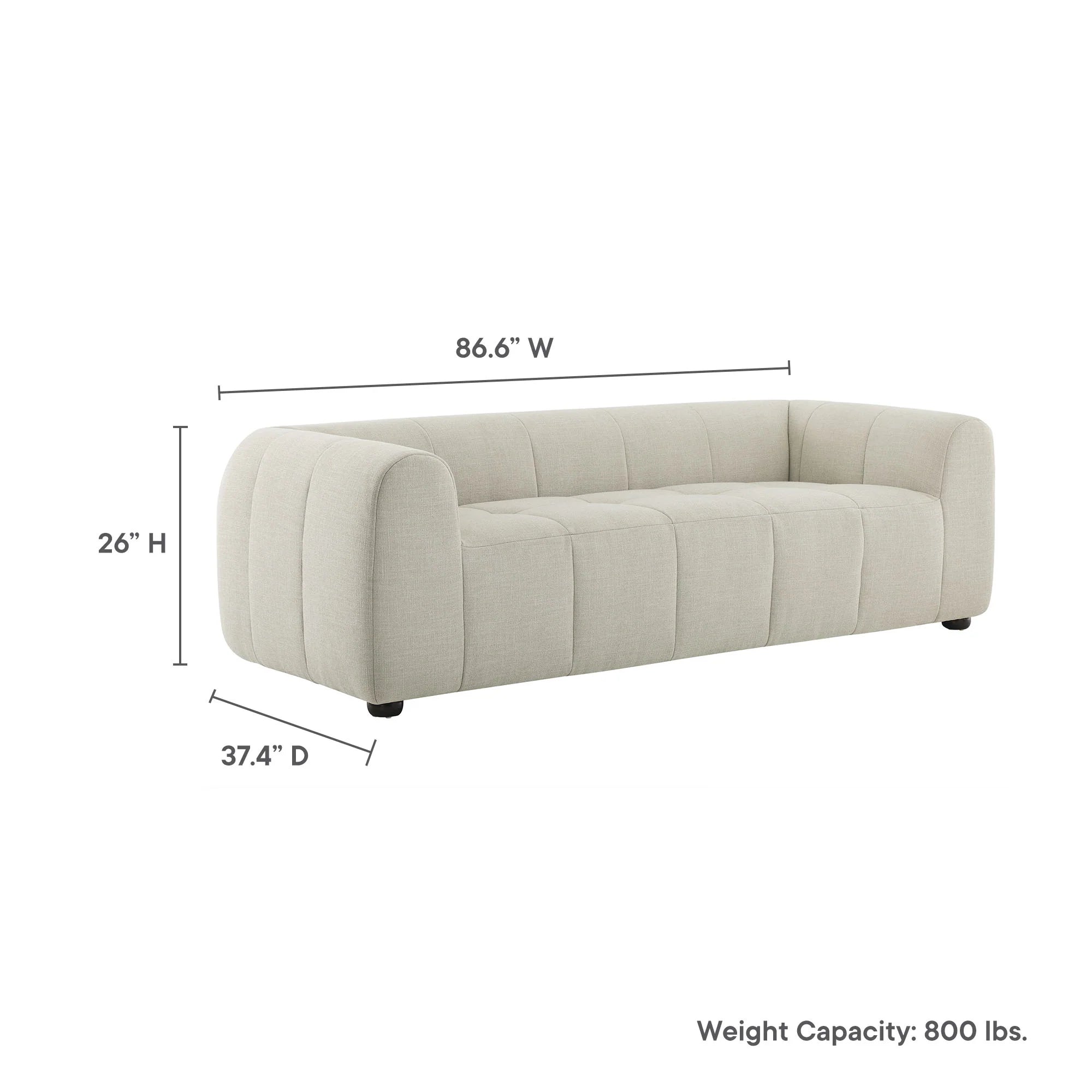 Liana Upholstered Fabric Sofa