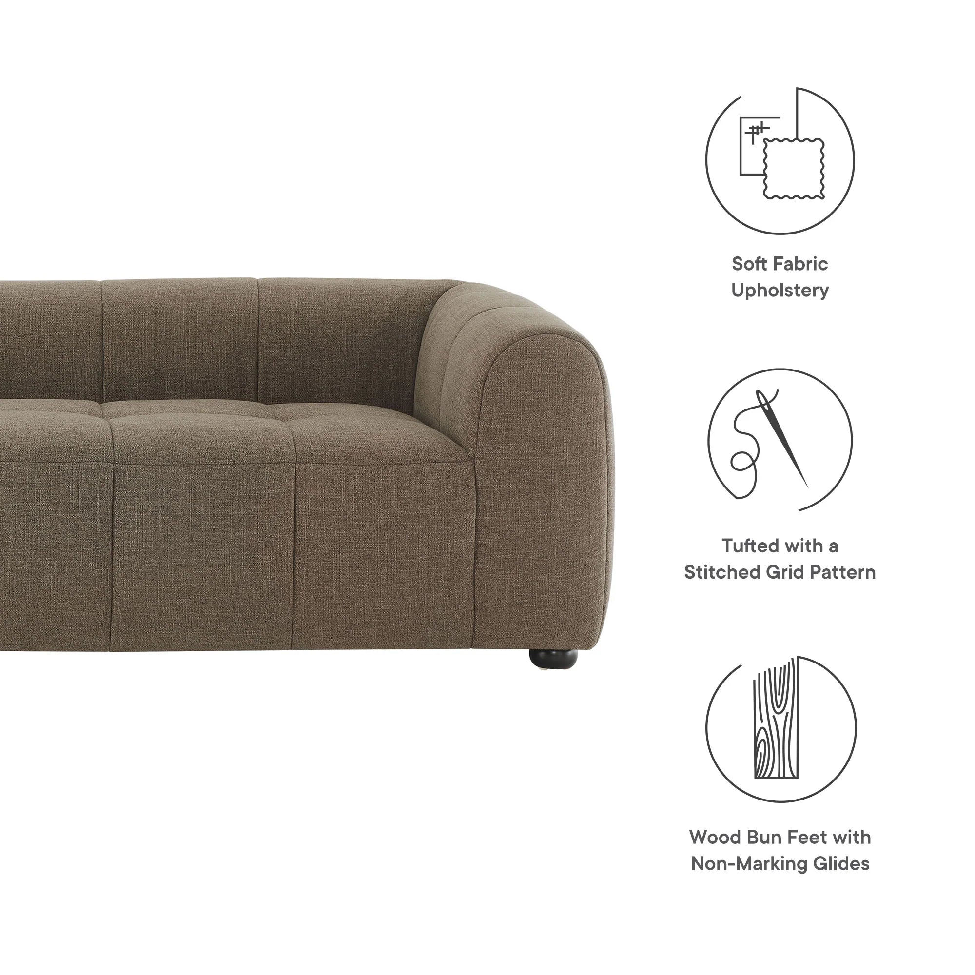 Liana Upholstered Fabric Sofa