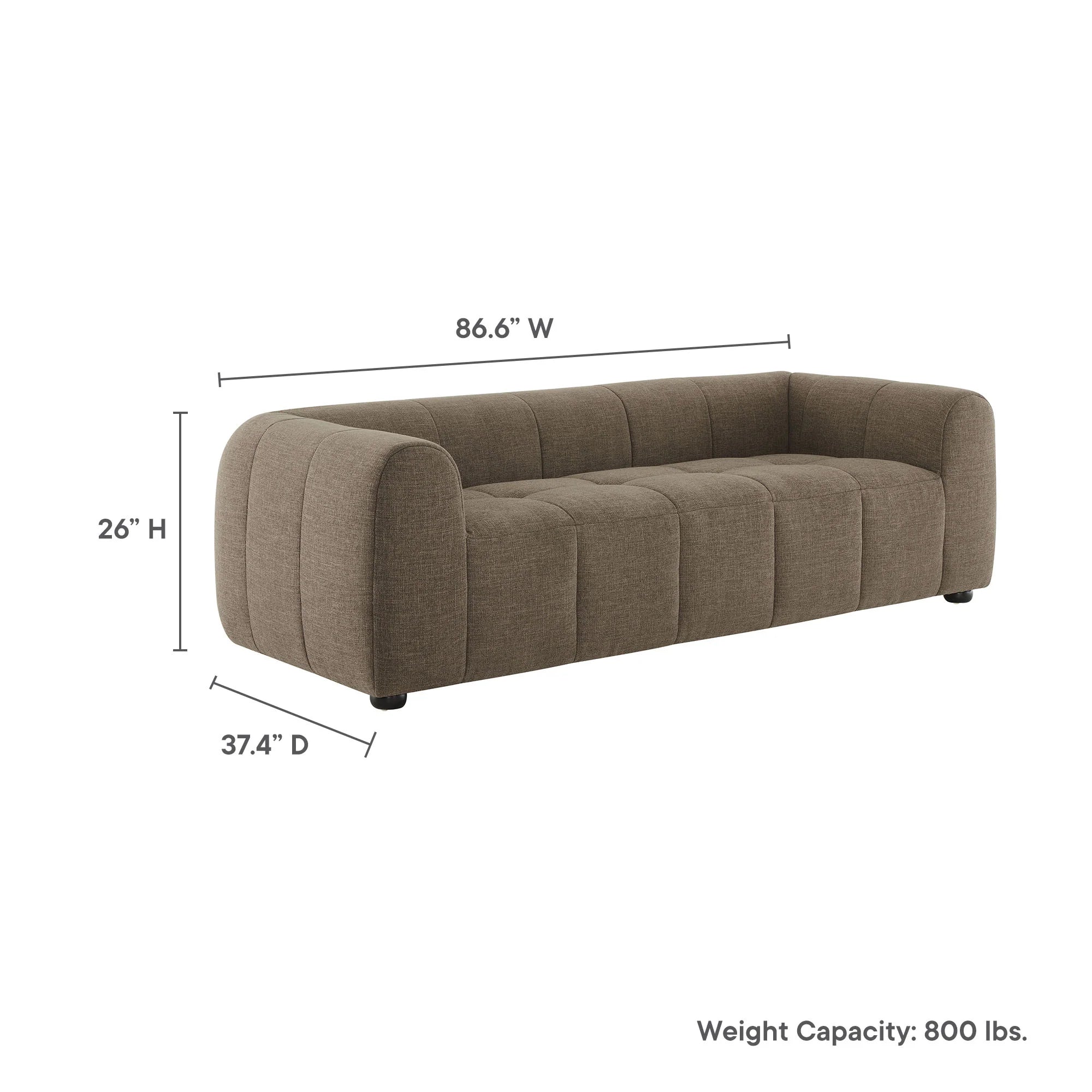 Liana Upholstered Fabric Sofa