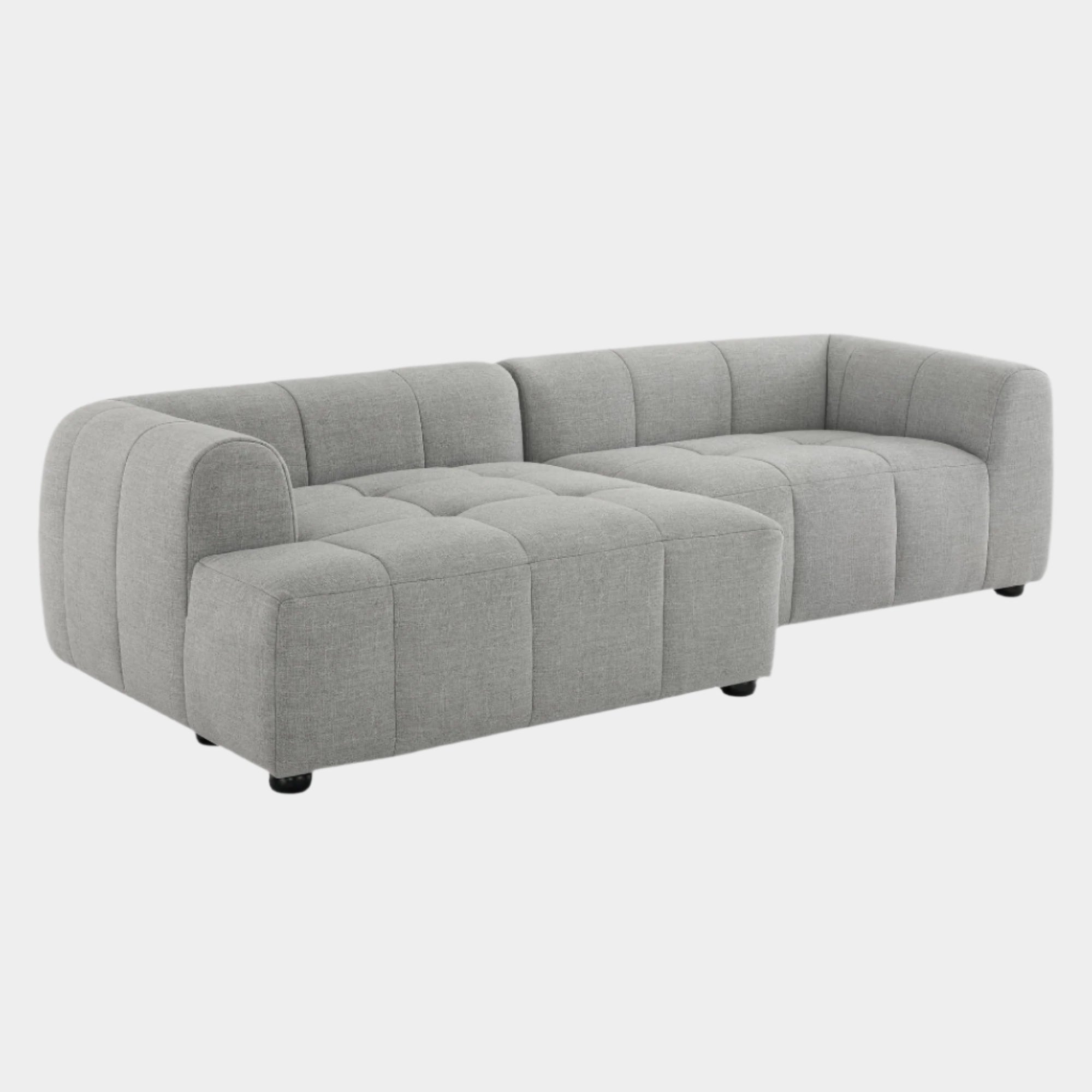 Liana Left-Facing Upholstered Fabric Modular Sofa with Chaise