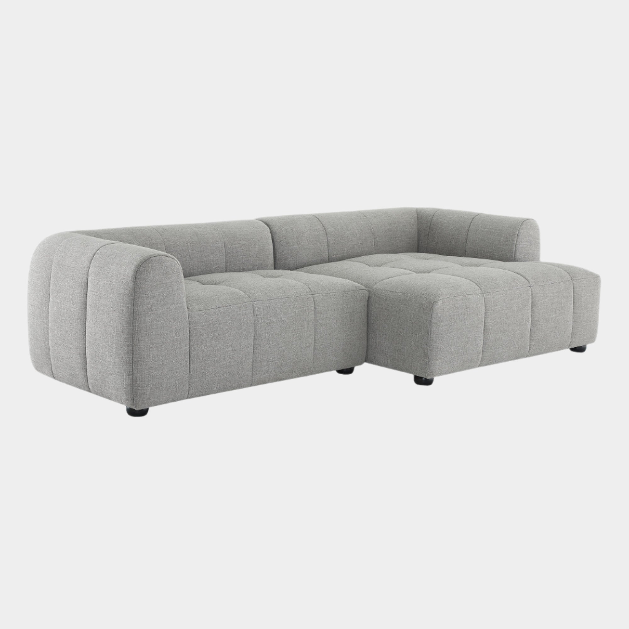 Liana Right-Facing Upholstered Fabric Modular Sofa with Chaise