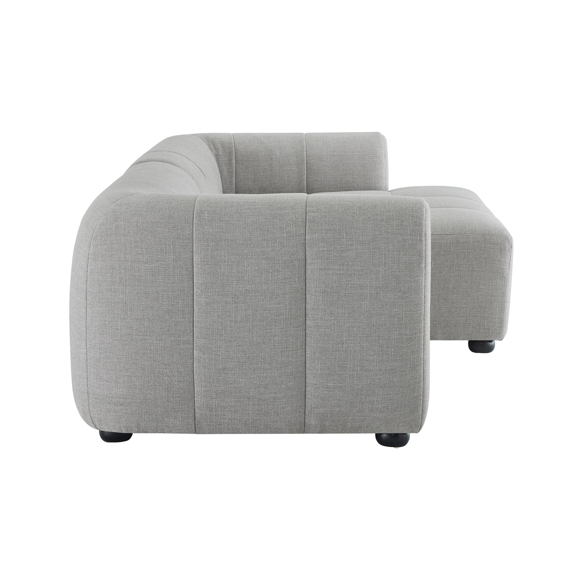 Liana Right-Facing Upholstered Fabric Modular Sofa with Chaise