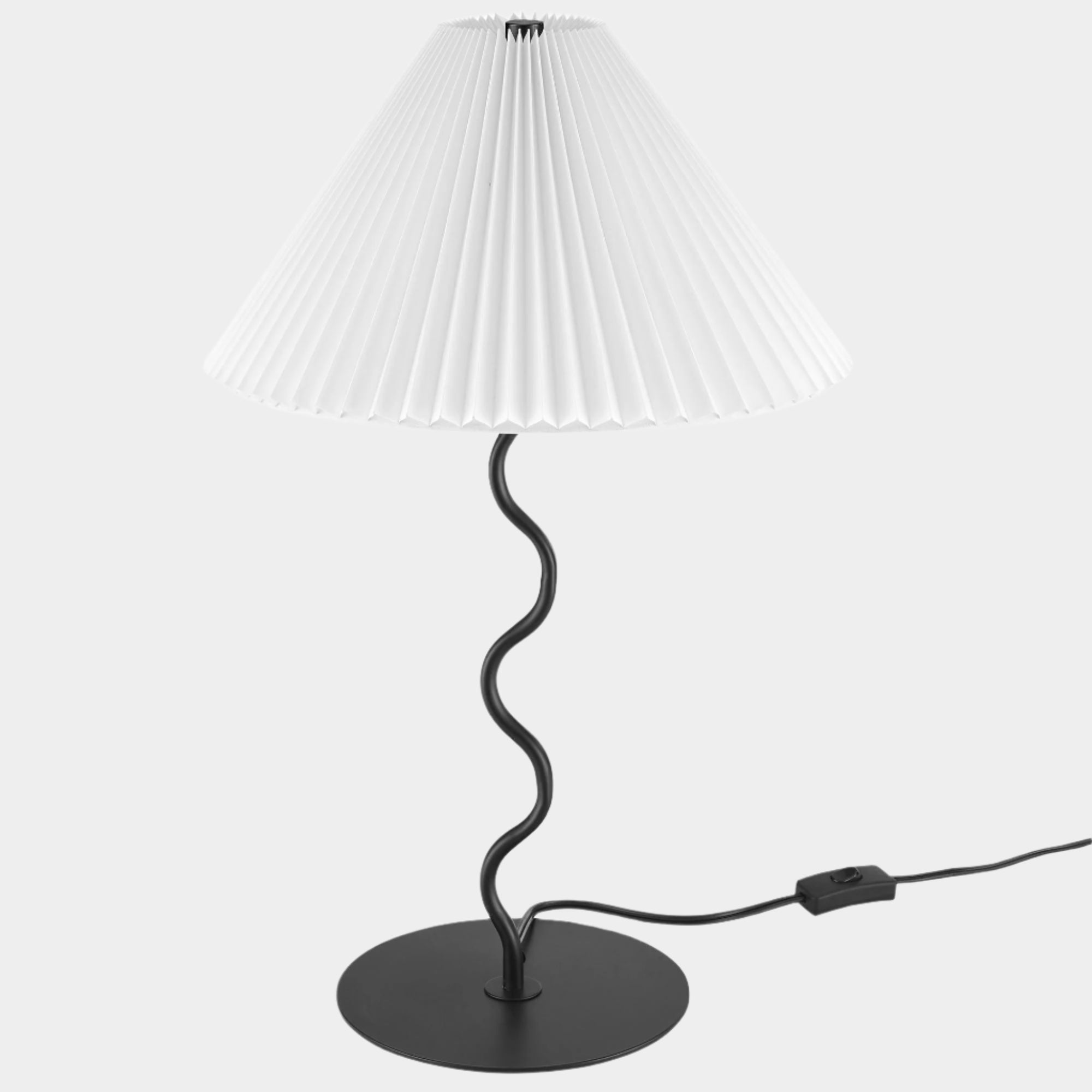 Lampe de table Wave Squiggle en noir