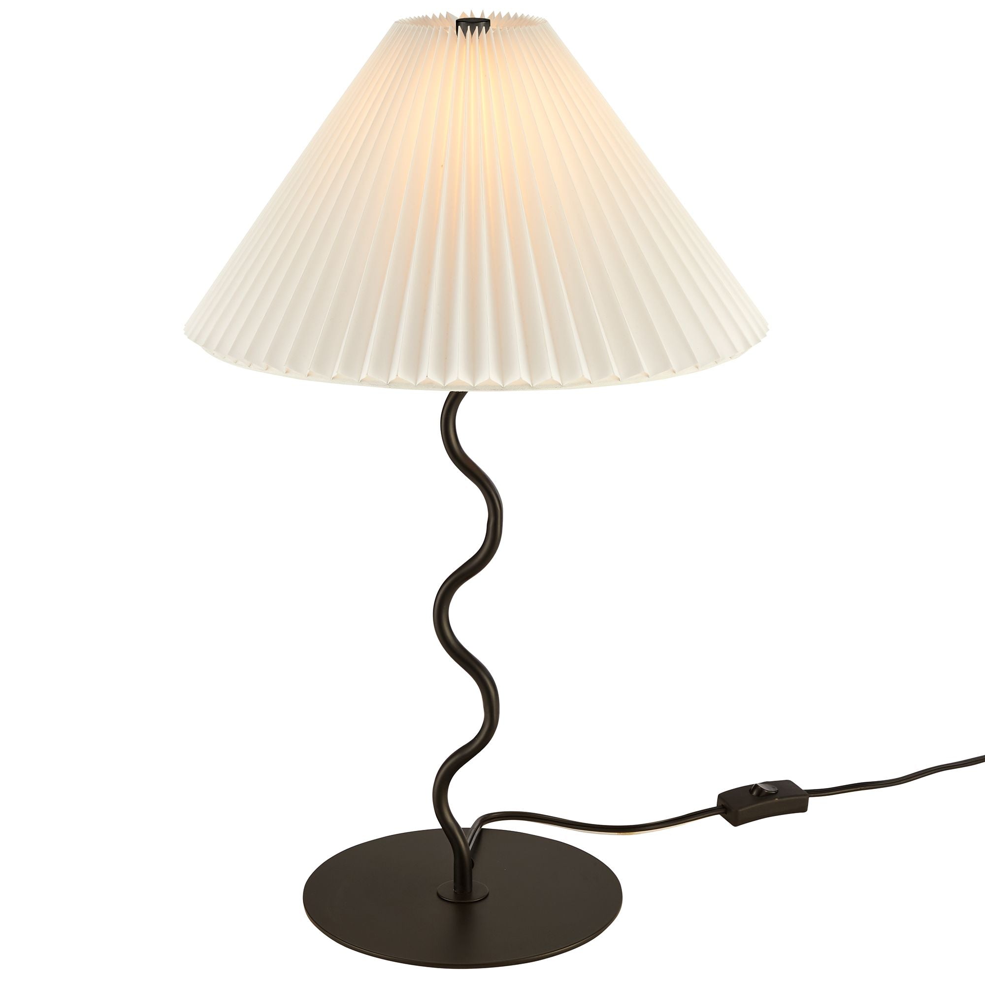 Wave Squiggle Table Lamp in Black