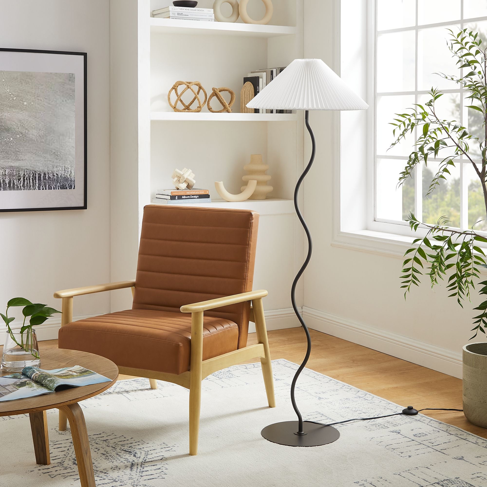 Wave Squiggle Floor Lamp in Black