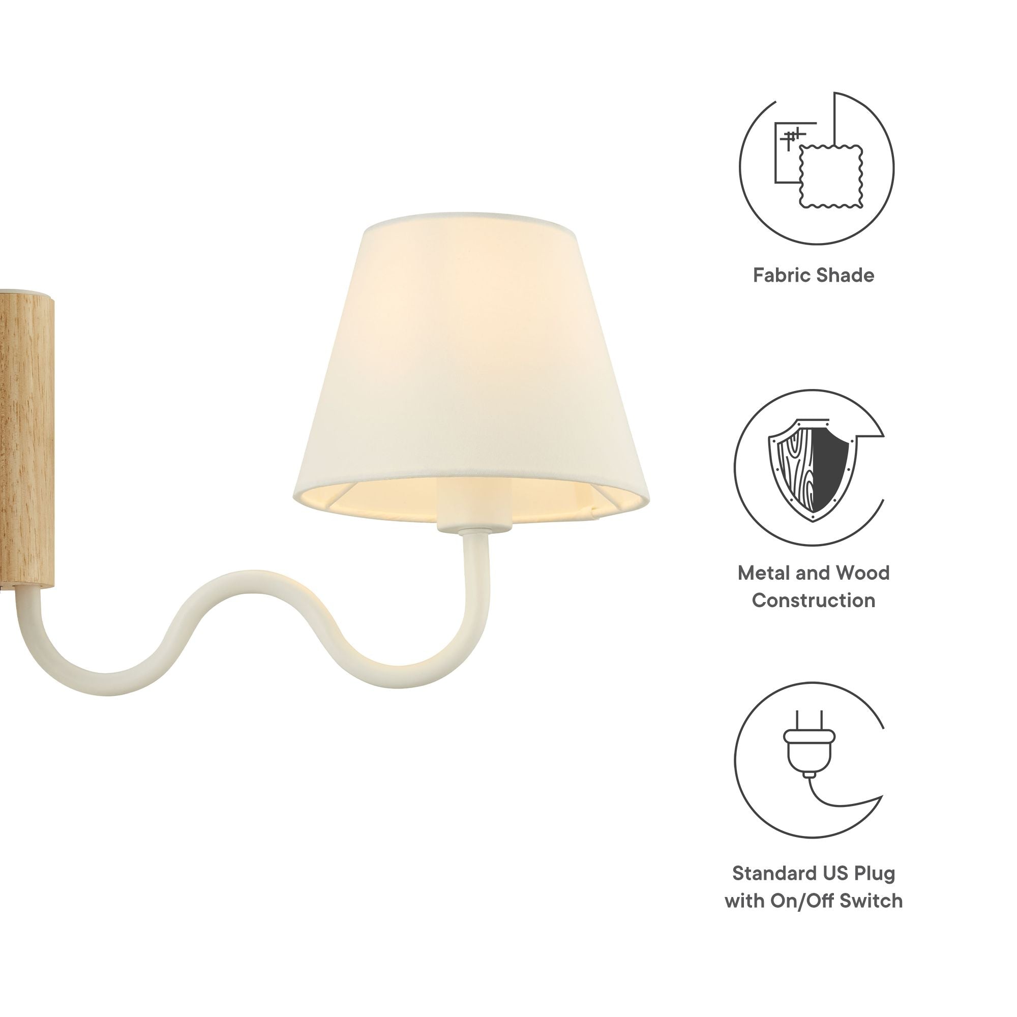 Sunlit Squiggle Arm Wall Sconce