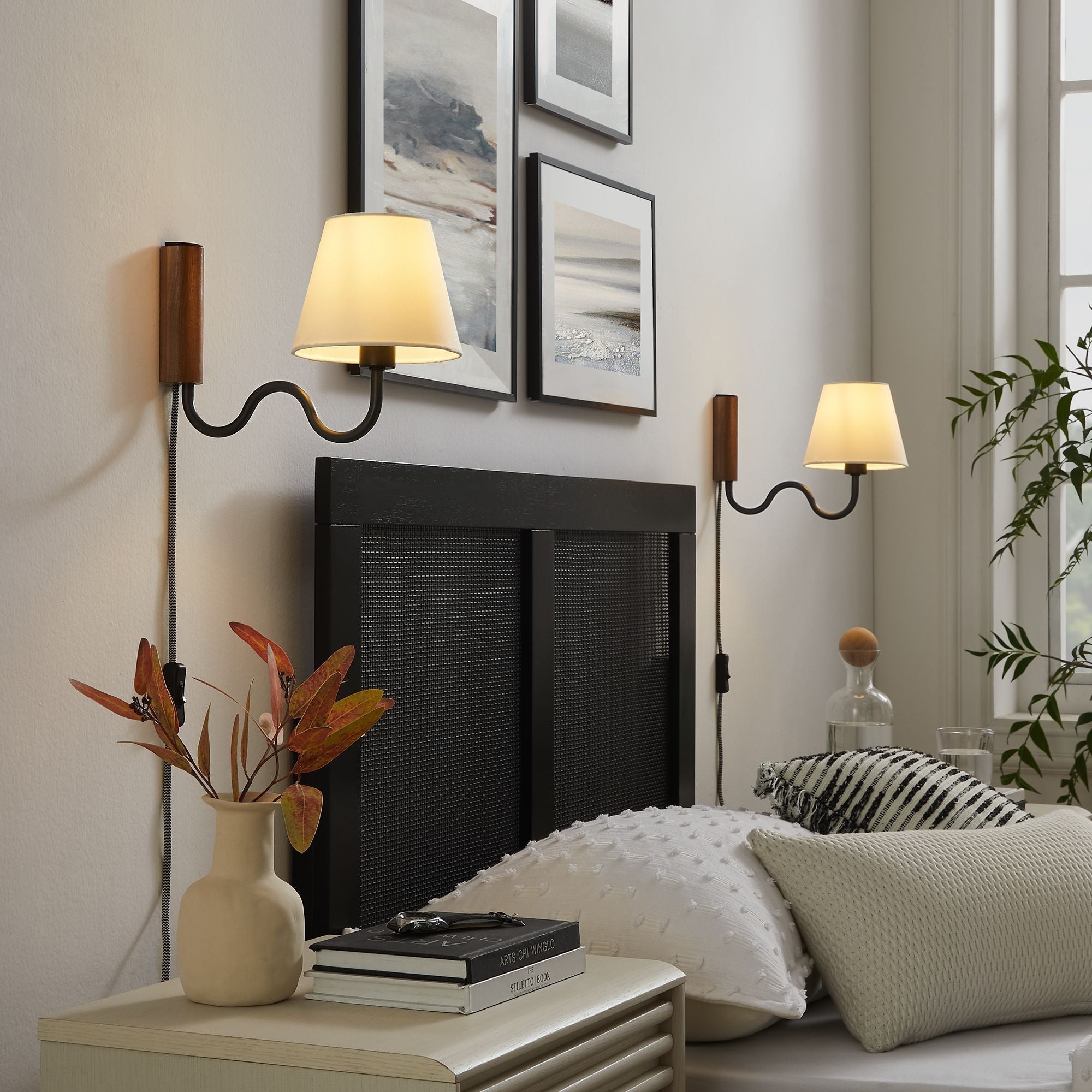 Sunlit Squiggle Arm Wall Sconce