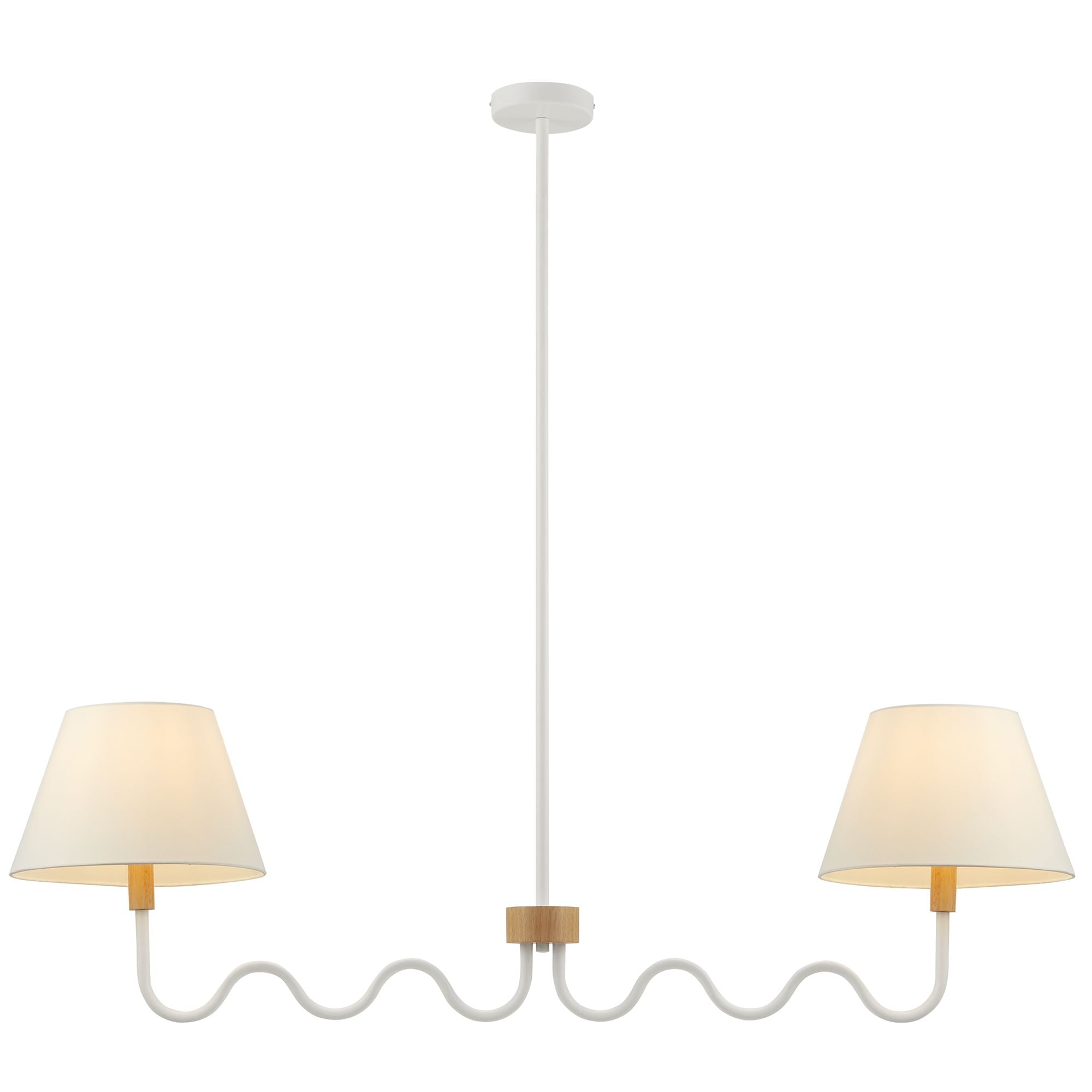 Sunlit Squiggle 2-Arm Pendant Light