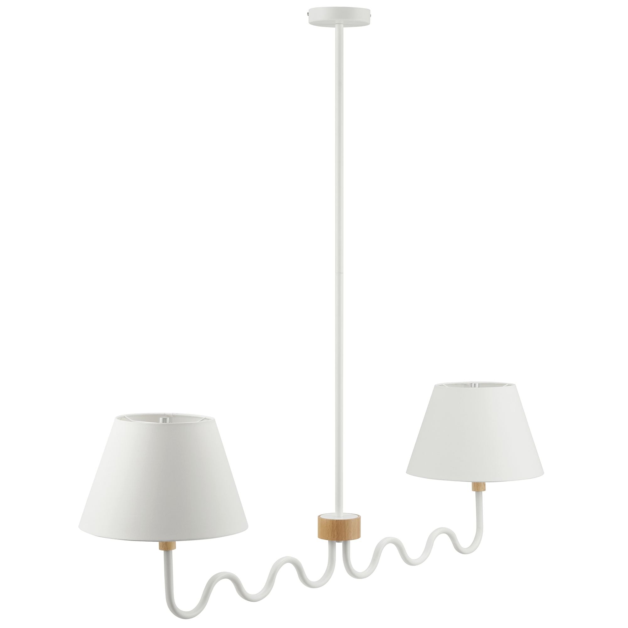 Sunlit Squiggle 2-Arm Pendant Light