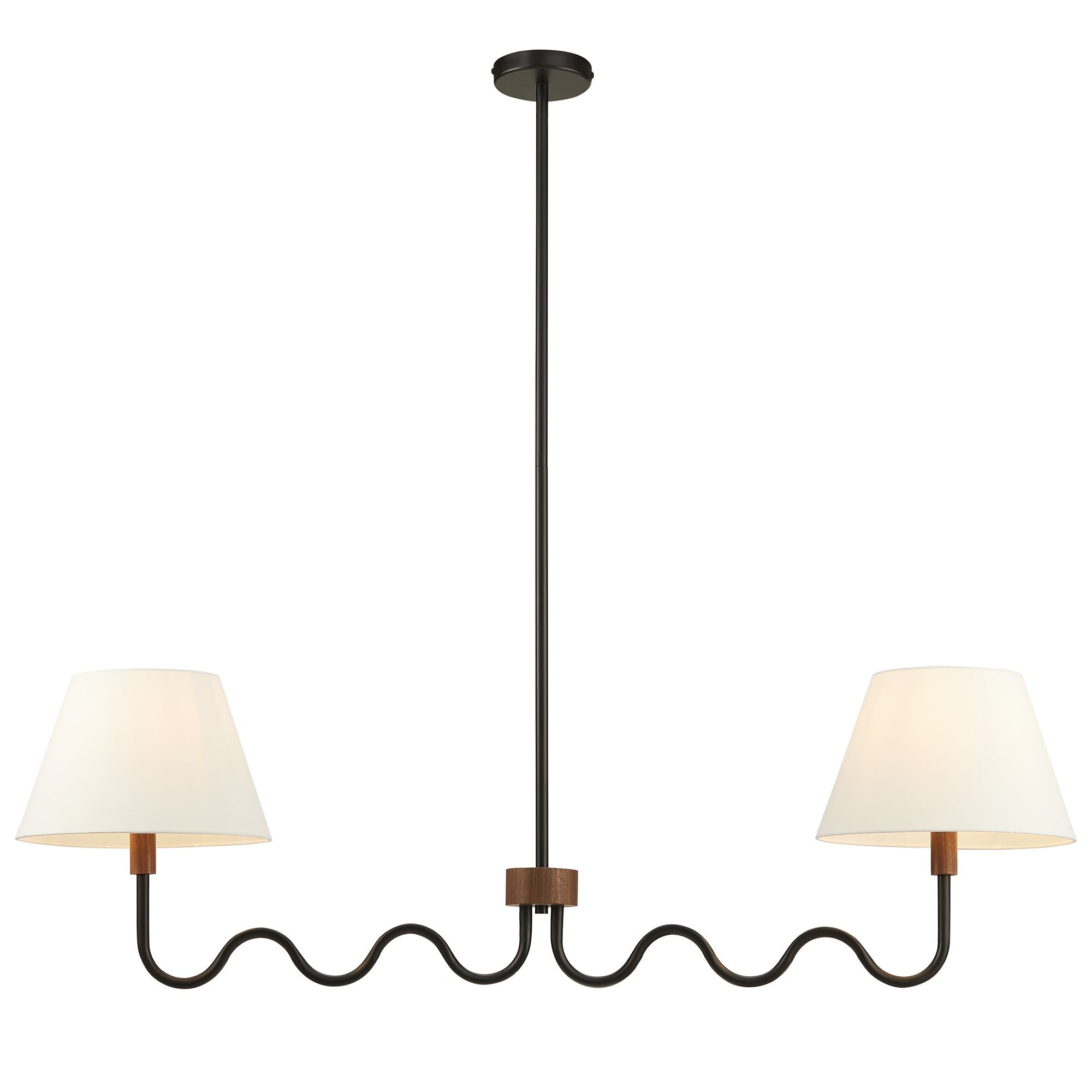 Sunlit Squiggle 2-Arm Pendant Light