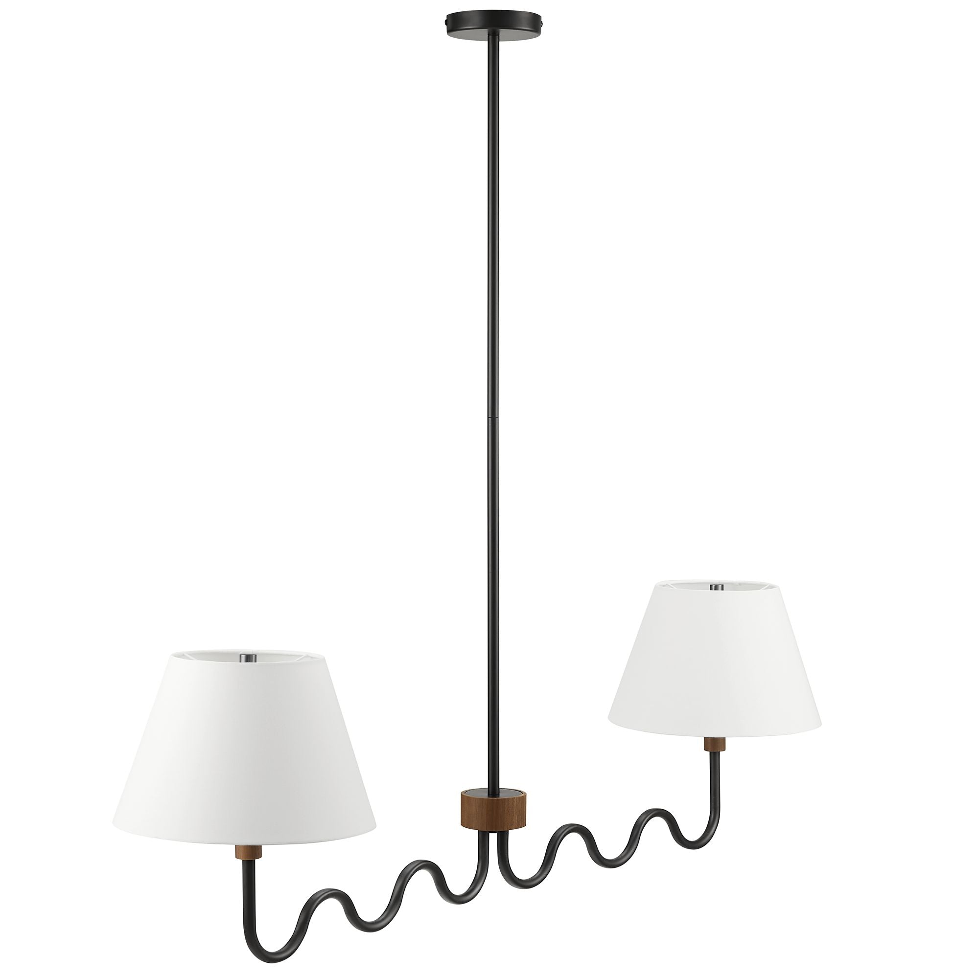 Sunlit Squiggle 2-Arm Pendant Light