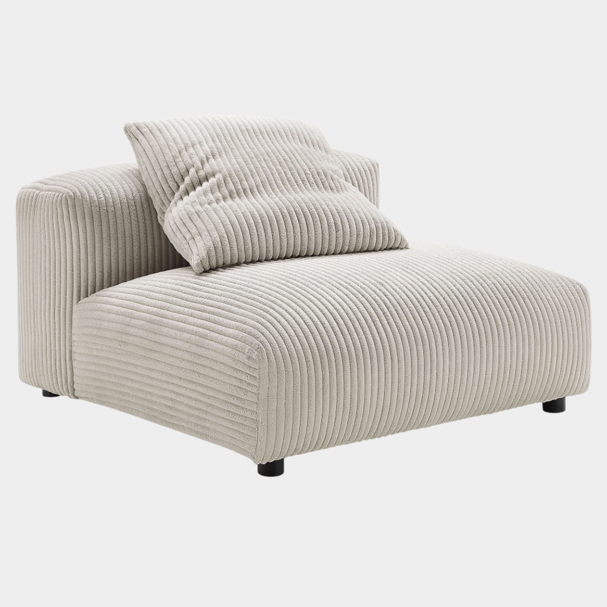 Chaise sans accoudoirs rembourrée en duvet Commix