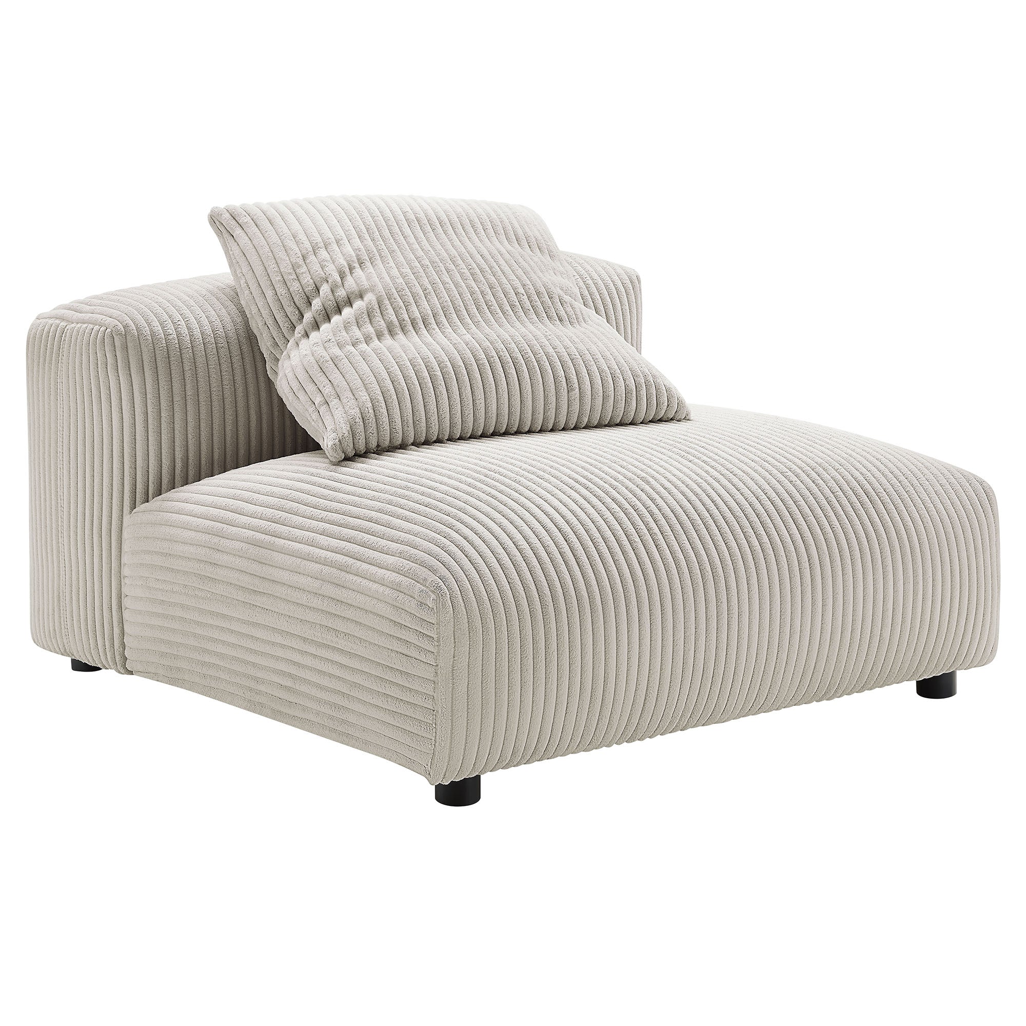 Chaise sans accoudoirs rembourrée en duvet Commix