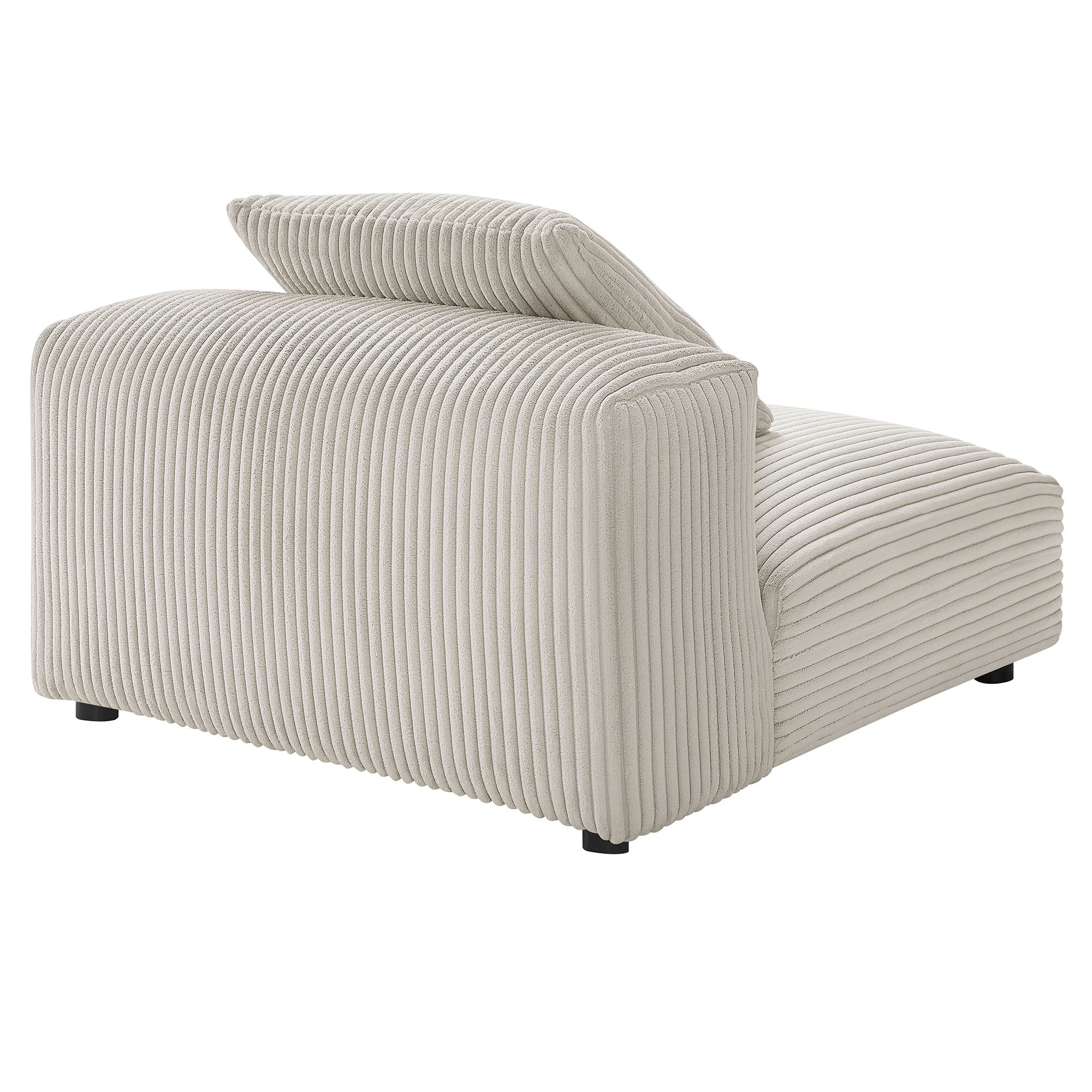 Chaise sans accoudoirs rembourrée en duvet Commix