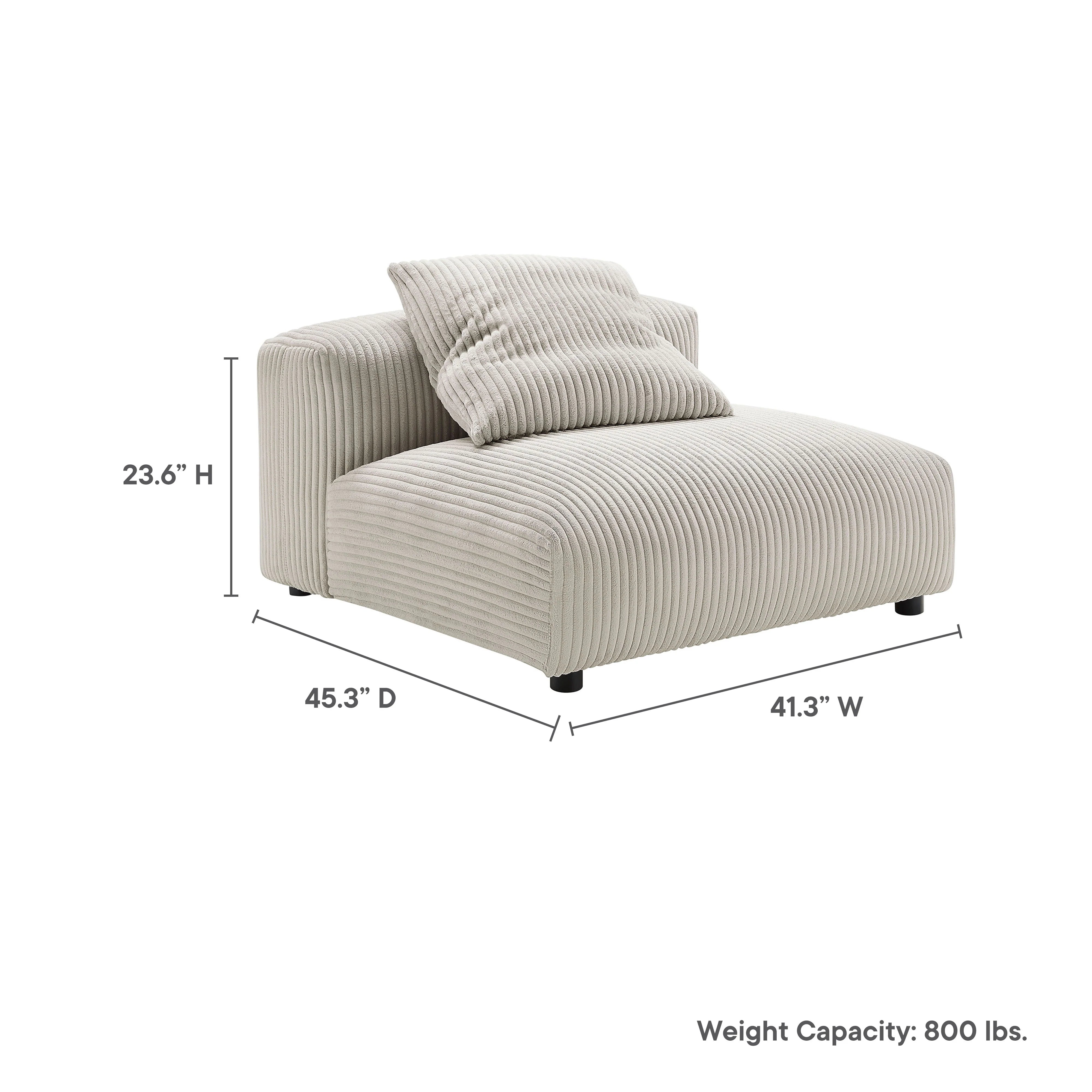 Chaise sans accoudoirs rembourrée en duvet Commix