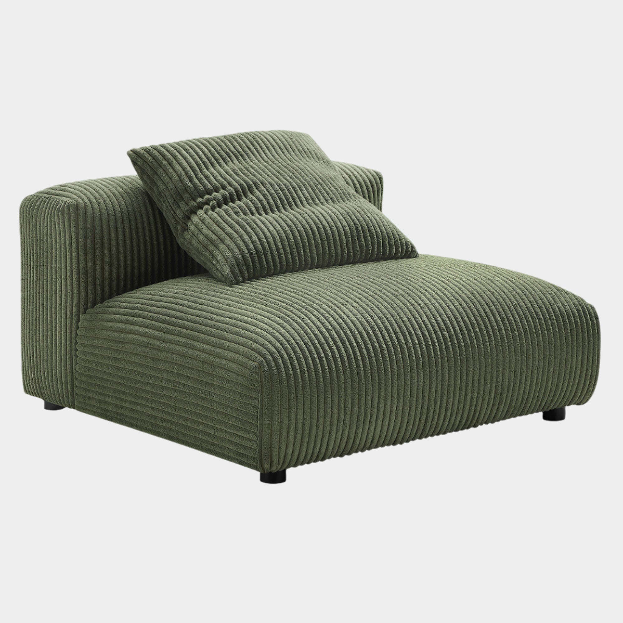 Solace Modular Corduroy Upholstered Armless Chair