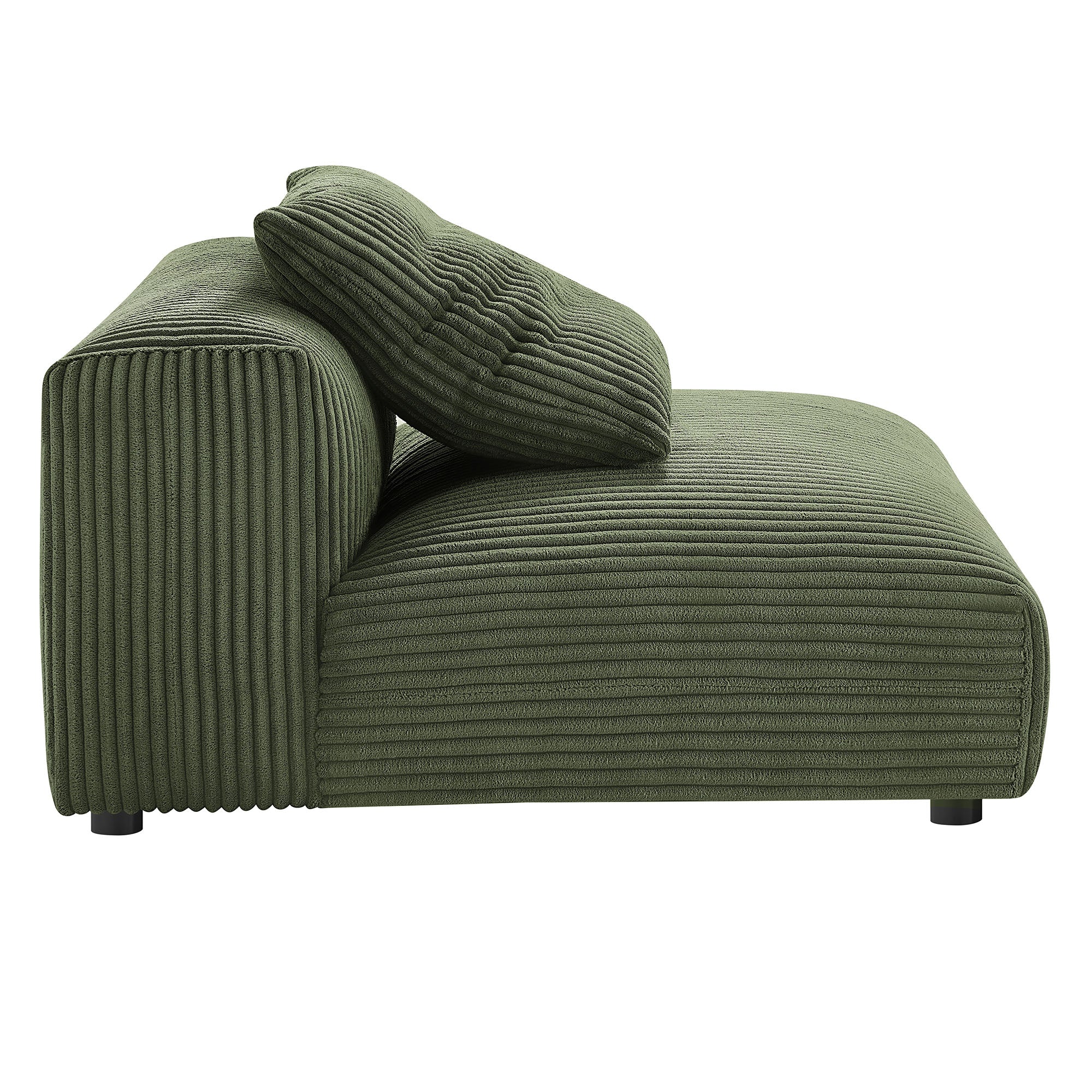 Chaise sans accoudoirs rembourrée en duvet Commix