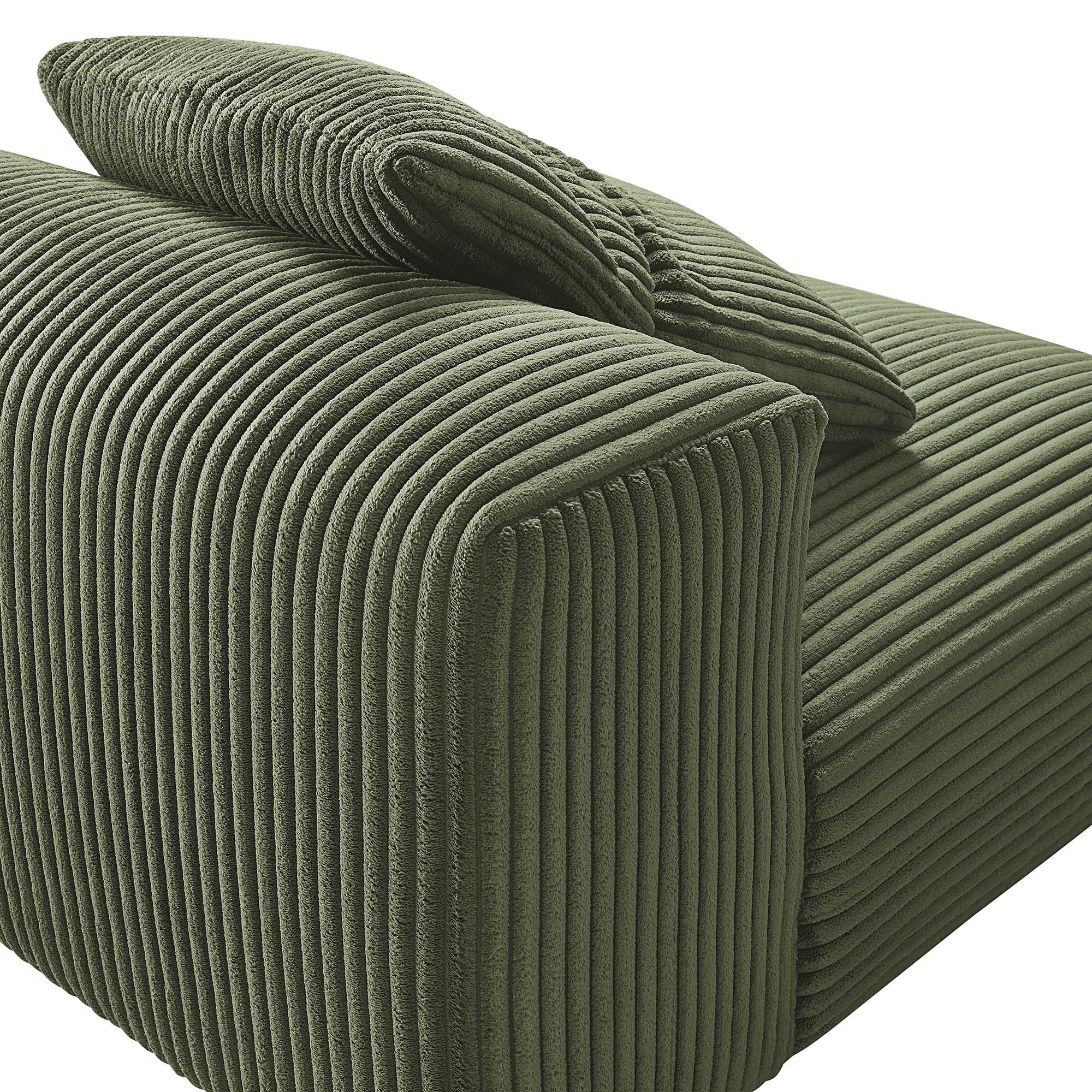 Solace Modular Corduroy Upholstered Armless Chair