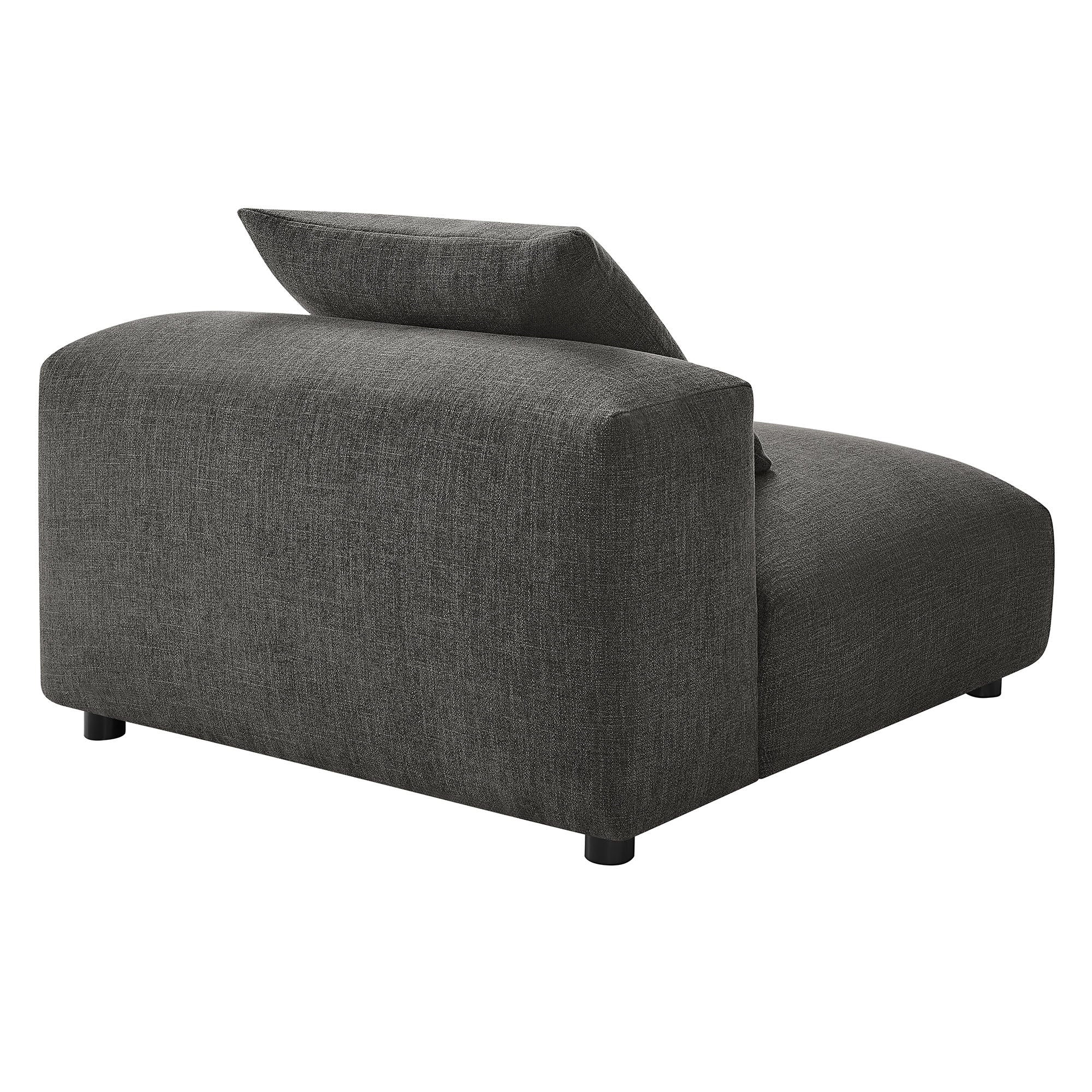 Chaise sans accoudoirs rembourrée en duvet Commix