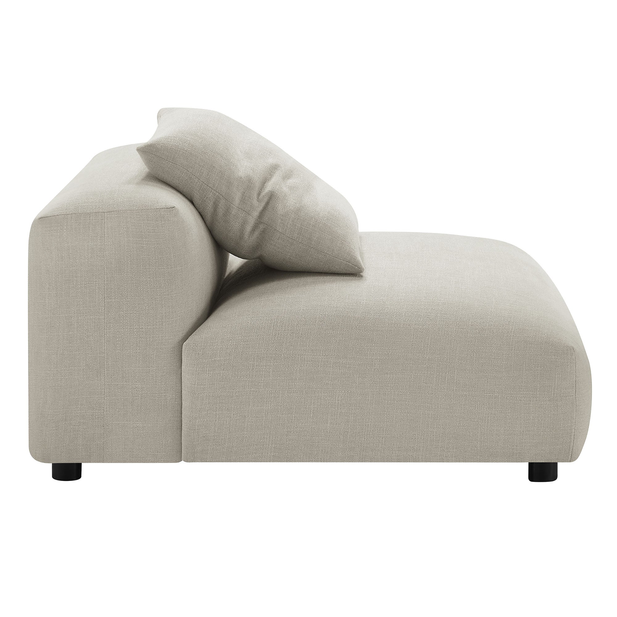 Chaise sans accoudoirs rembourrée en duvet Commix