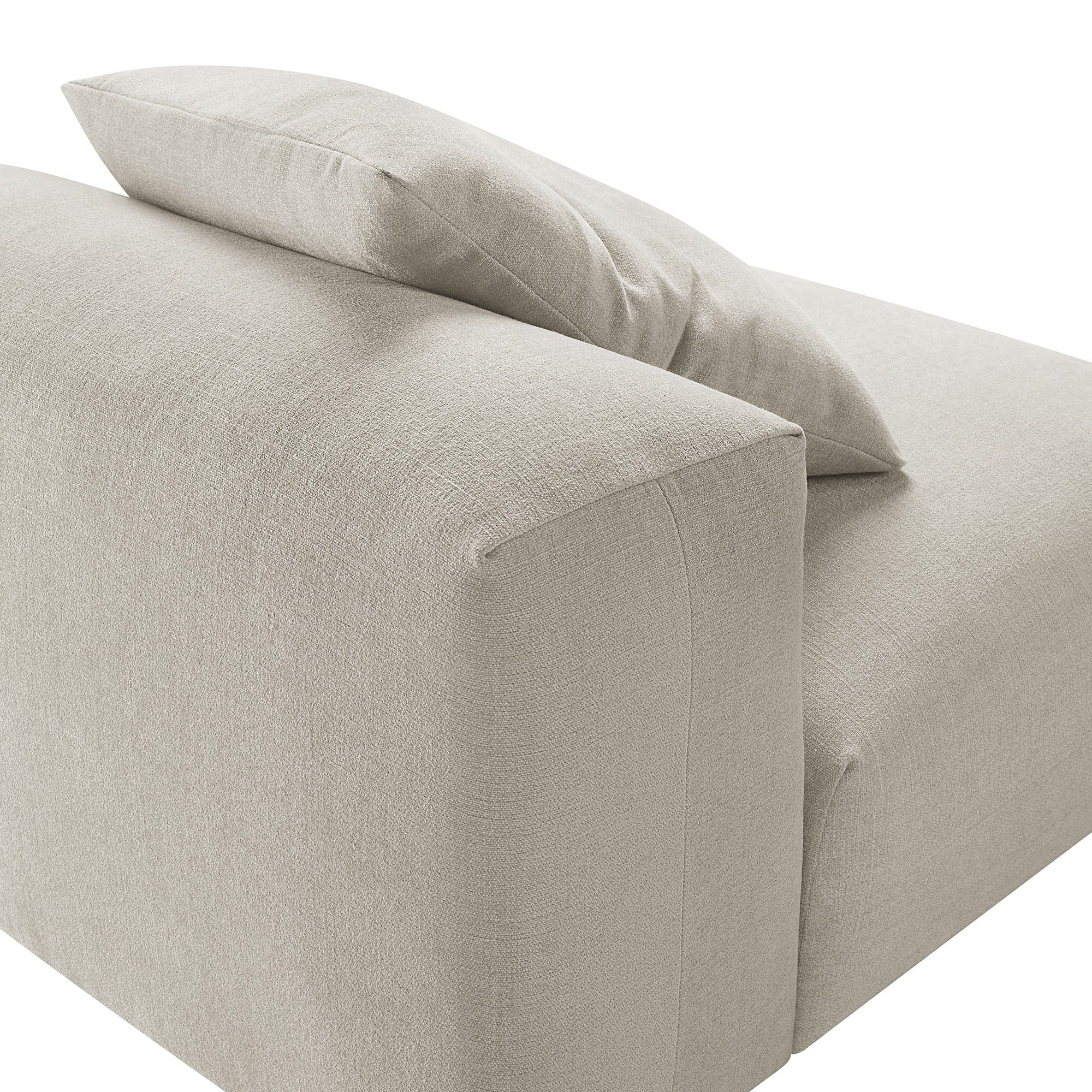 Chaise sans accoudoirs rembourrée en duvet Commix