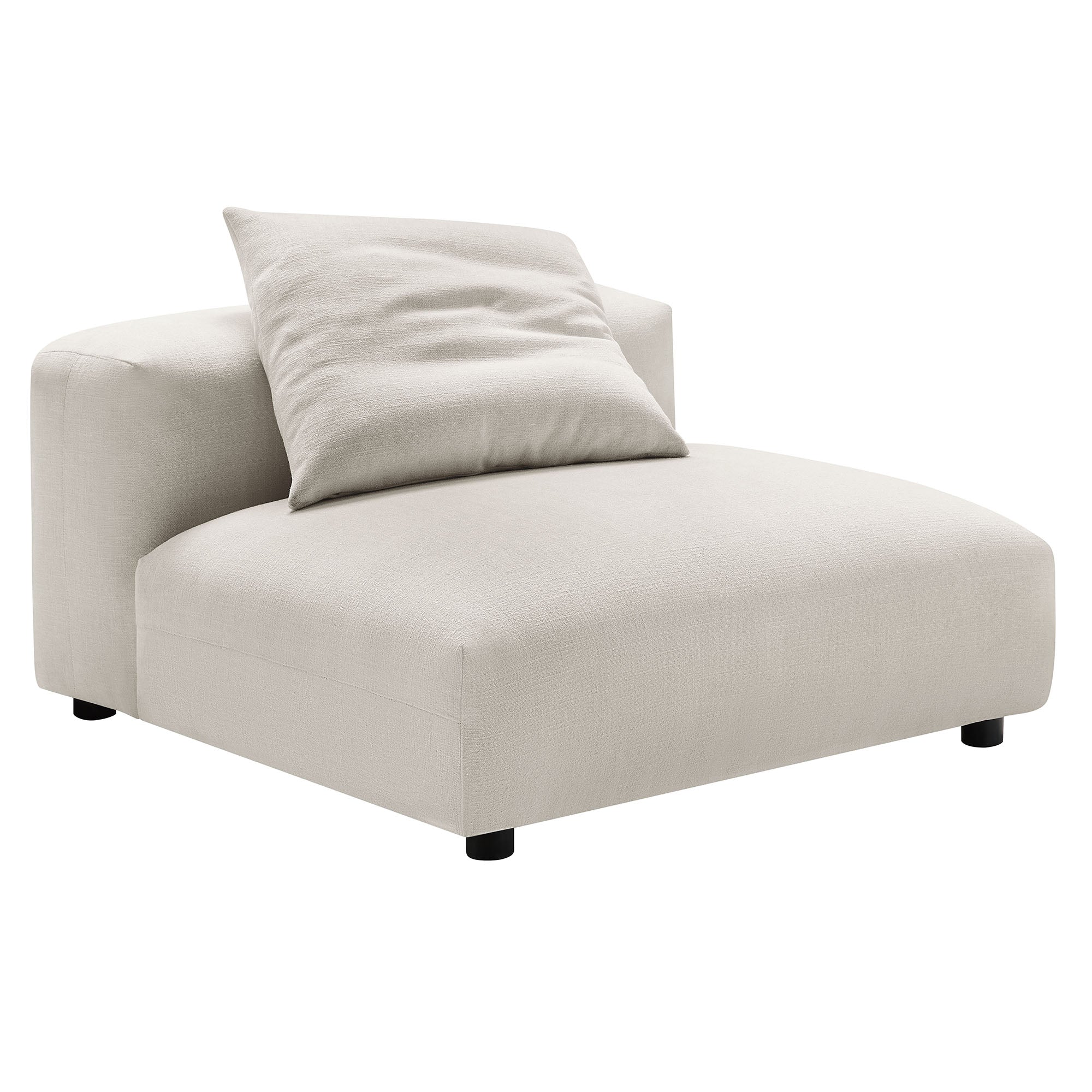 Chaise sans accoudoirs rembourrée en duvet Commix