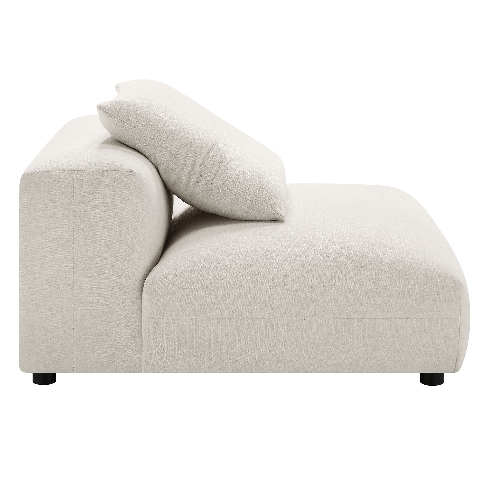 Chaise sans accoudoirs rembourrée en duvet Commix