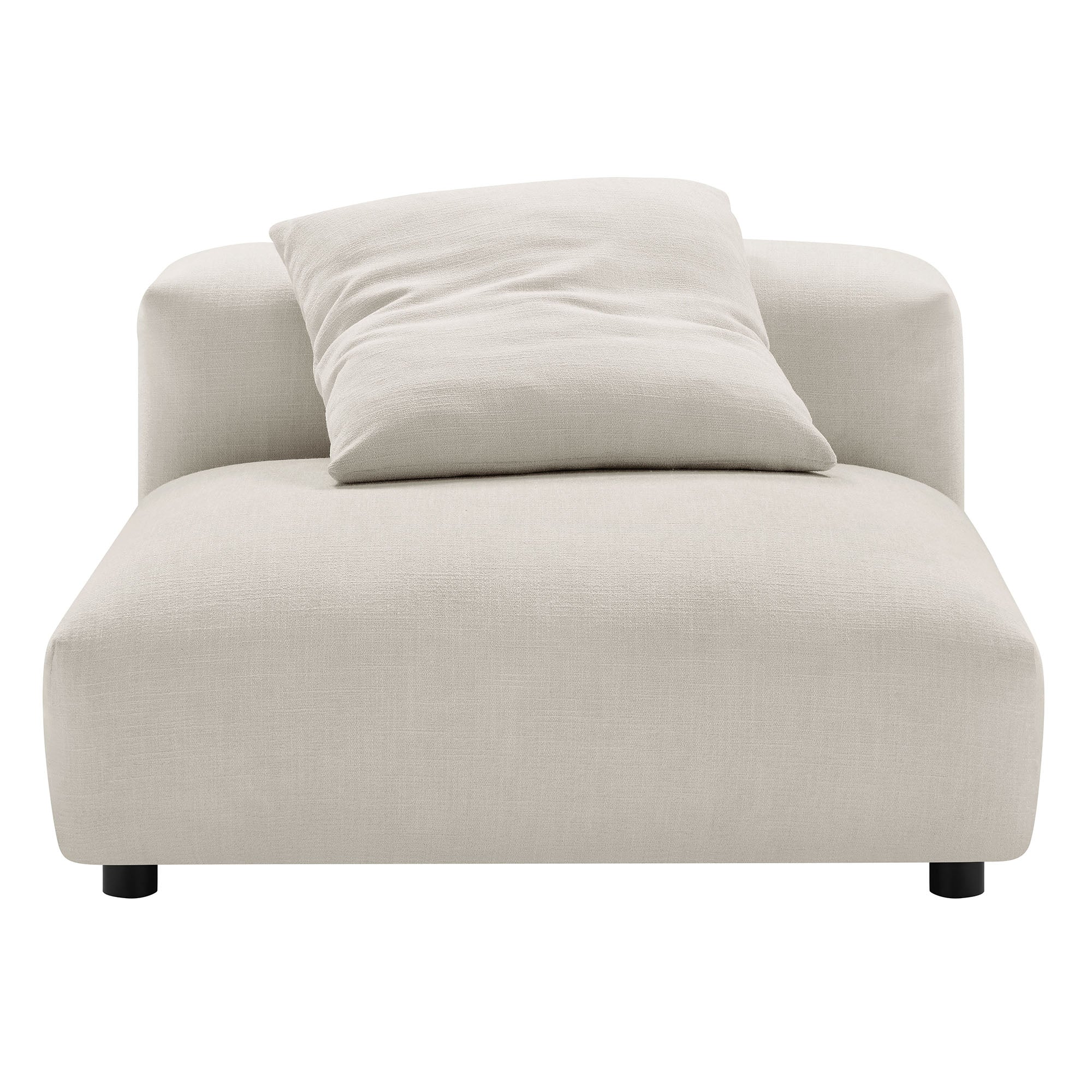 Chaise sans accoudoirs rembourrée en duvet Commix