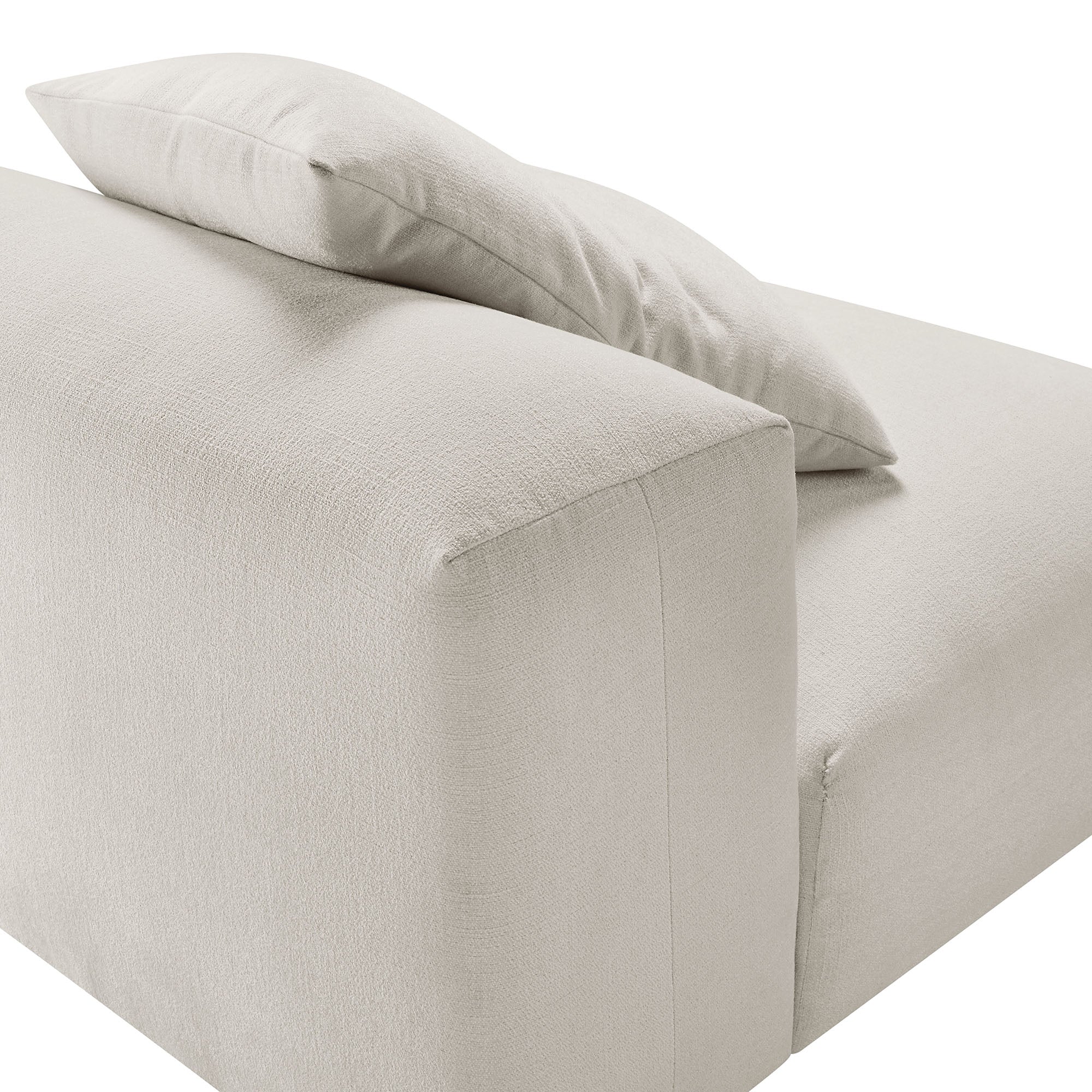 Chaise sans accoudoirs rembourrée en duvet Commix