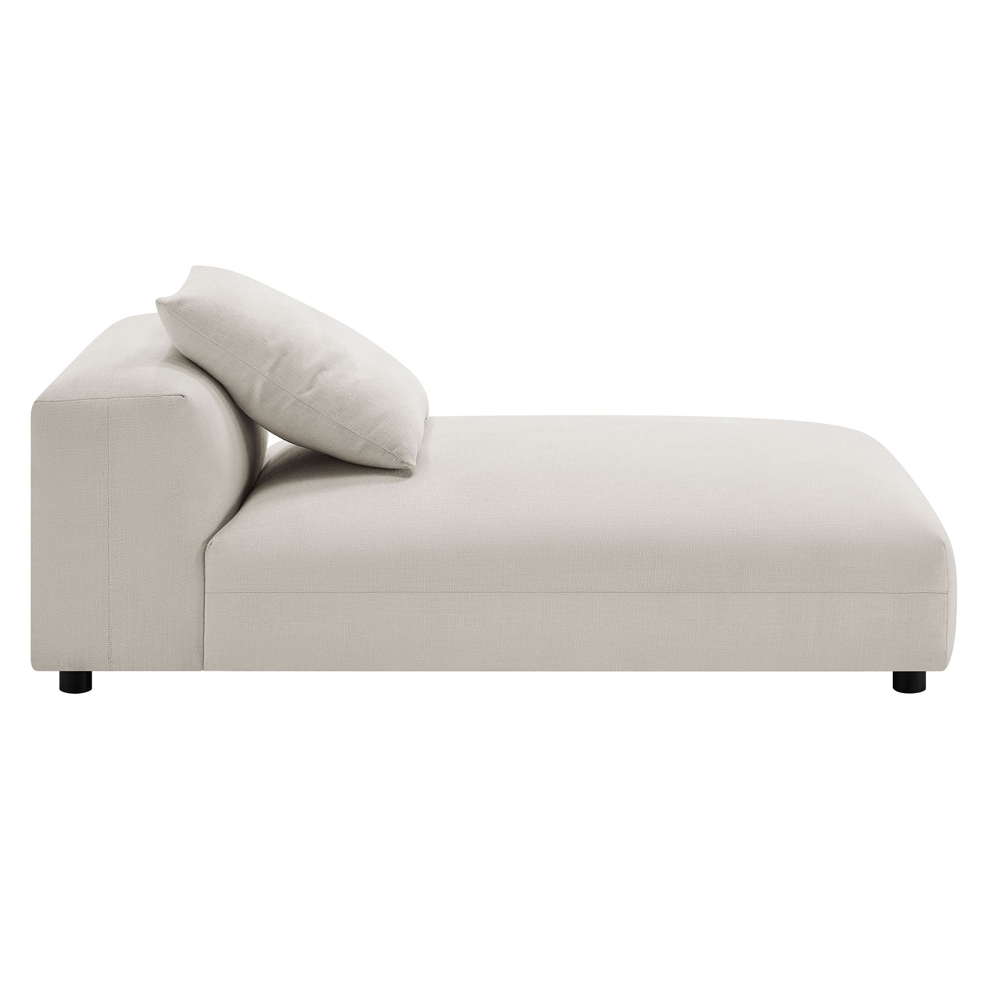 Chaise sans accoudoirs rembourrée en duvet Commix