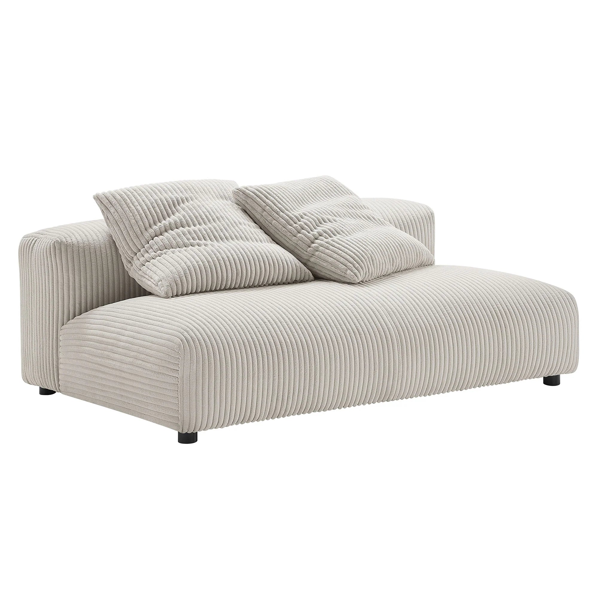 Chaise sans accoudoirs rembourrée en duvet Commix