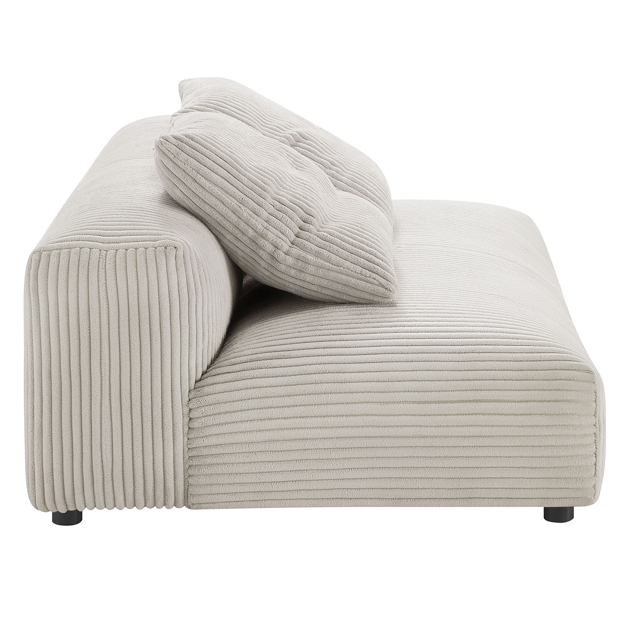 Chaise sans accoudoirs rembourrée en duvet Commix