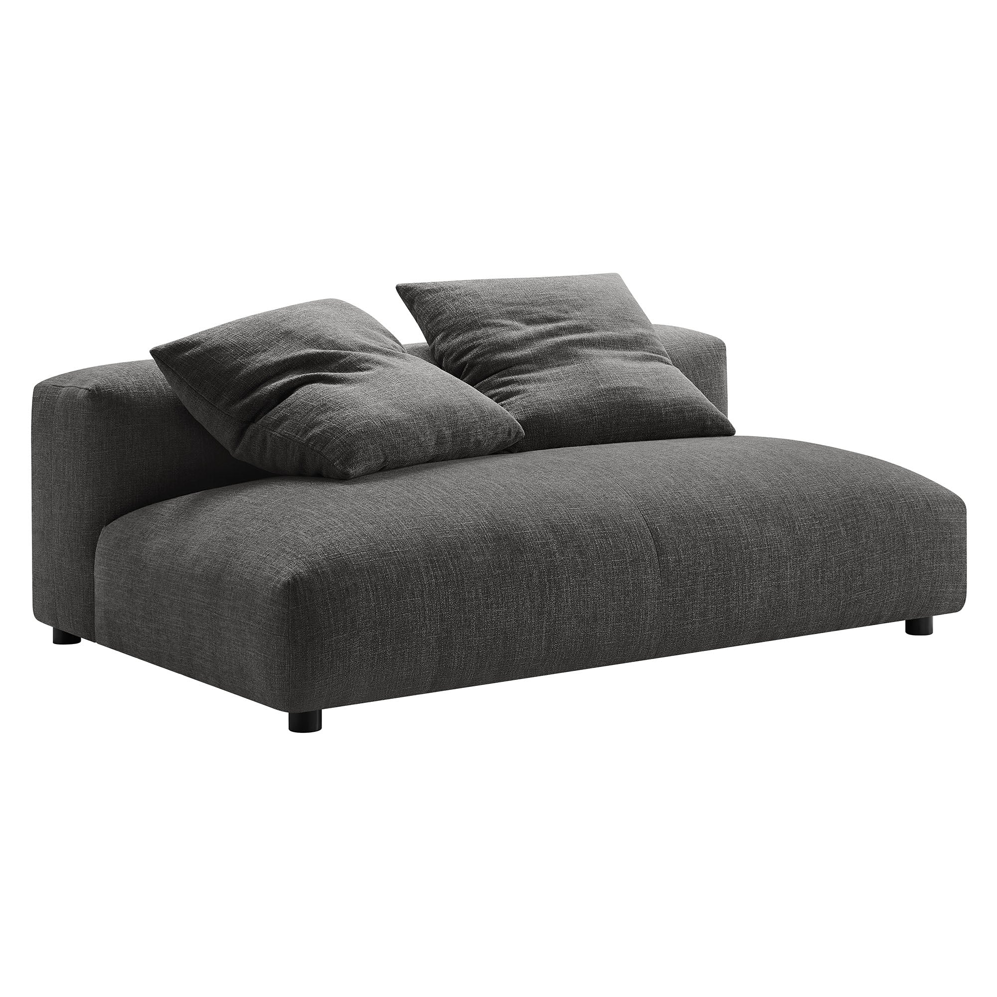 Chaise sans accoudoirs rembourrée en duvet Commix